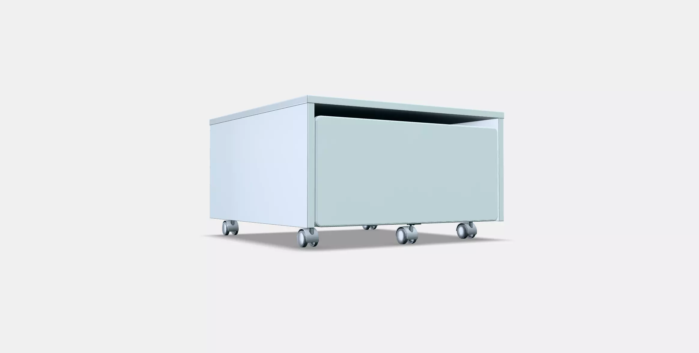 SLAKT Storage box with castors 3D model_0