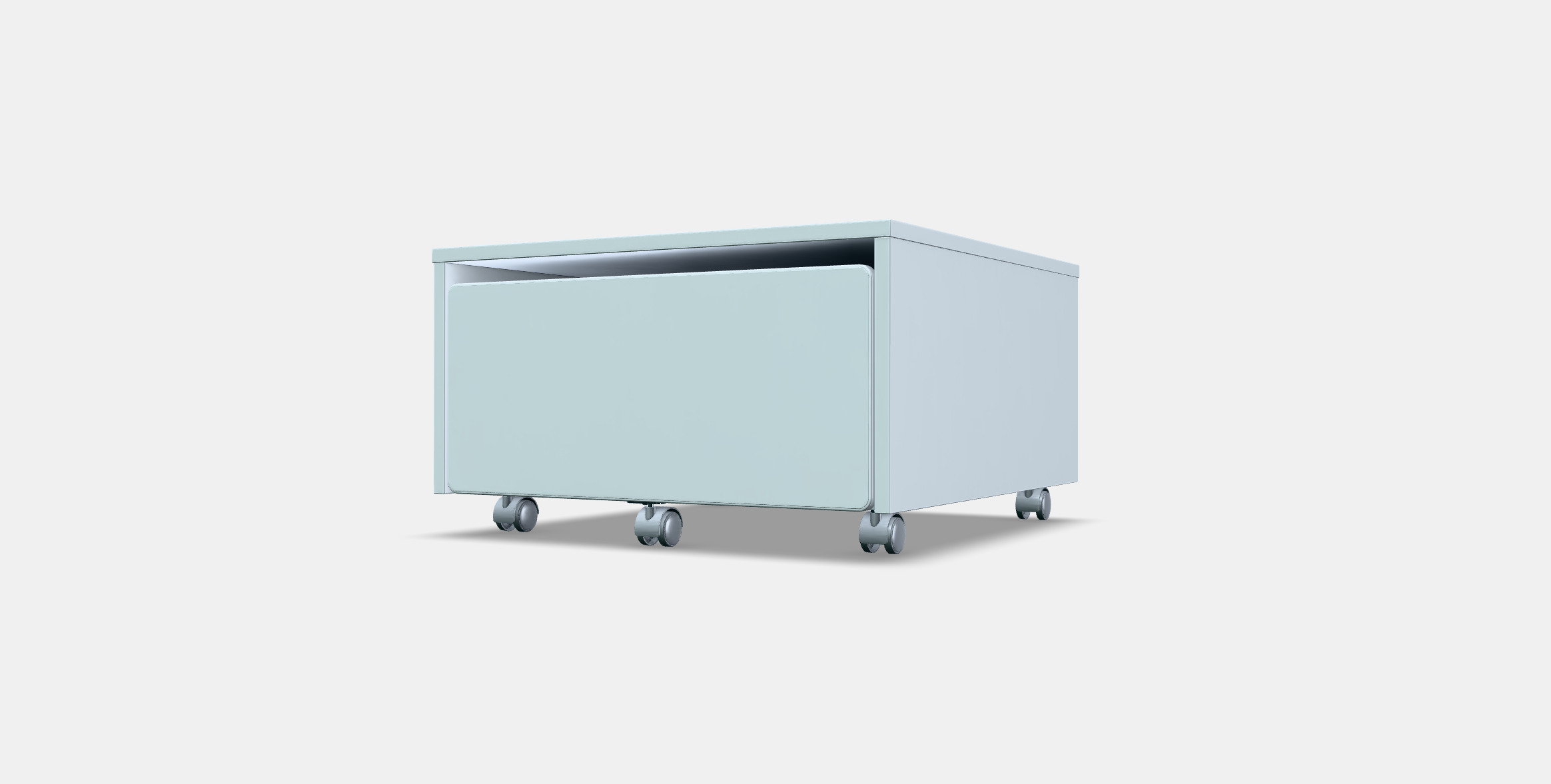 SLAKT Storage box with castors 3D model_12