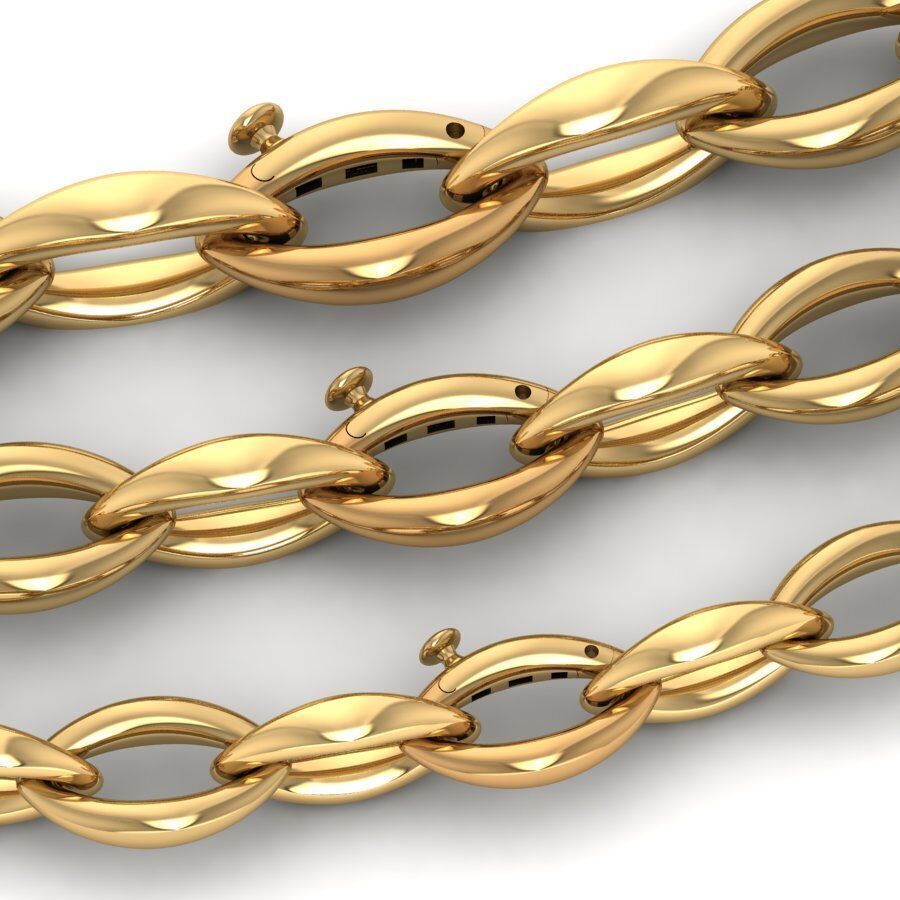 clasp Lock and Chain 3D print model_4