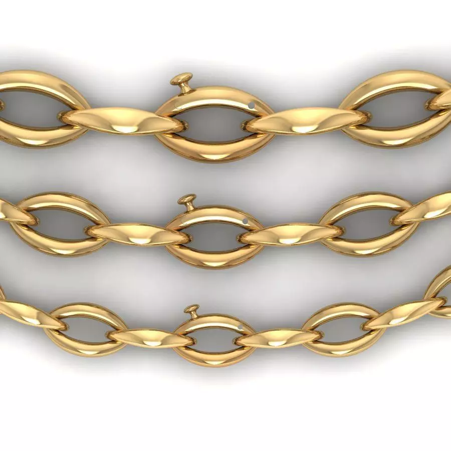 clasp Lock and Chain 3D print model_0