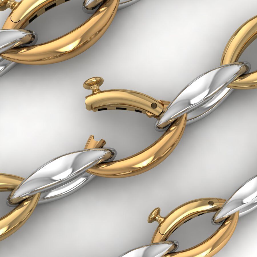 clasp Lock and Chain 3D print model_6