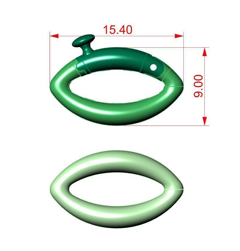 clasp Lock and Chain 3D print model_1