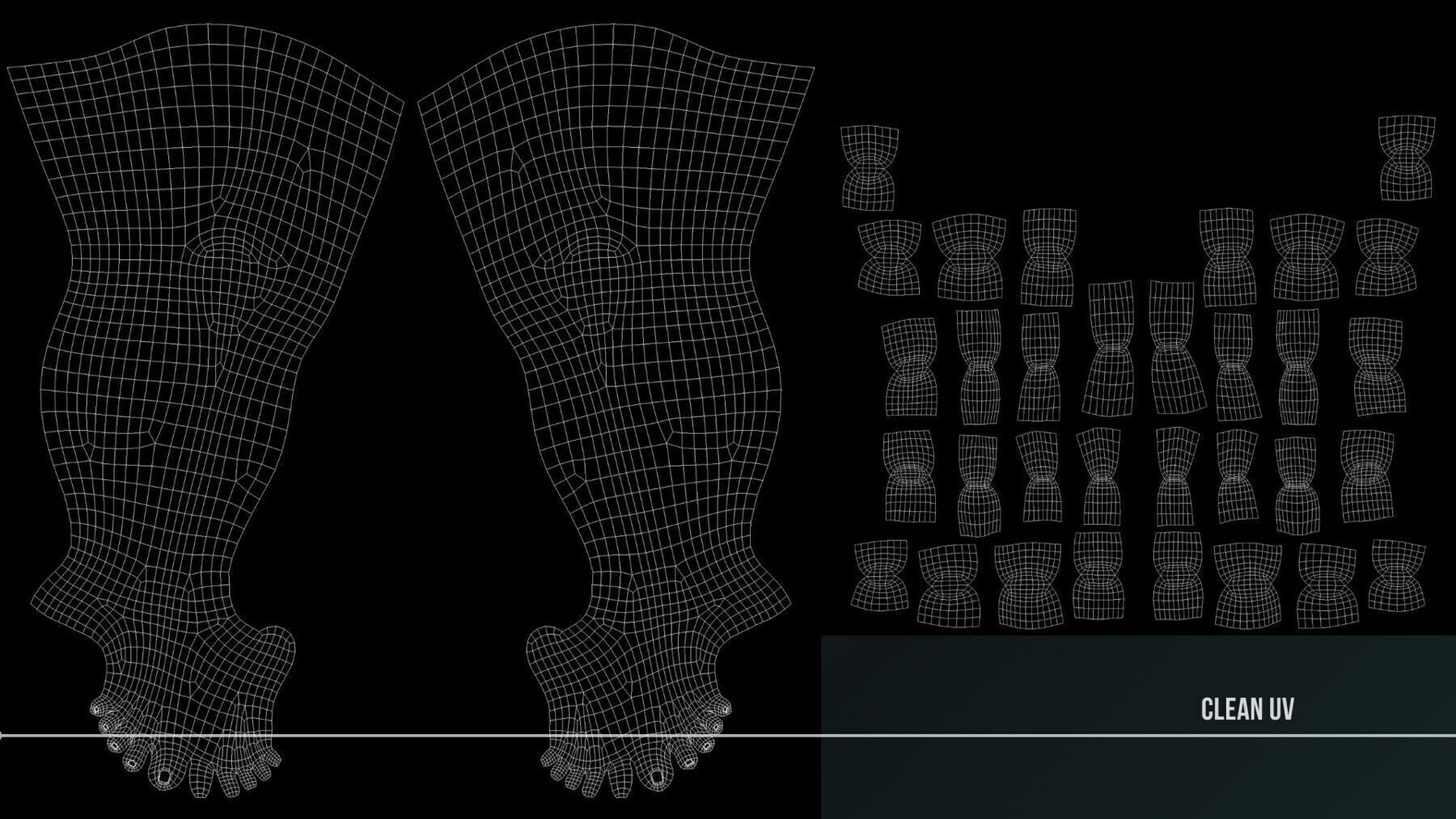 Advanced Realistic Base Game Character Rig Low-poly 3D model_31