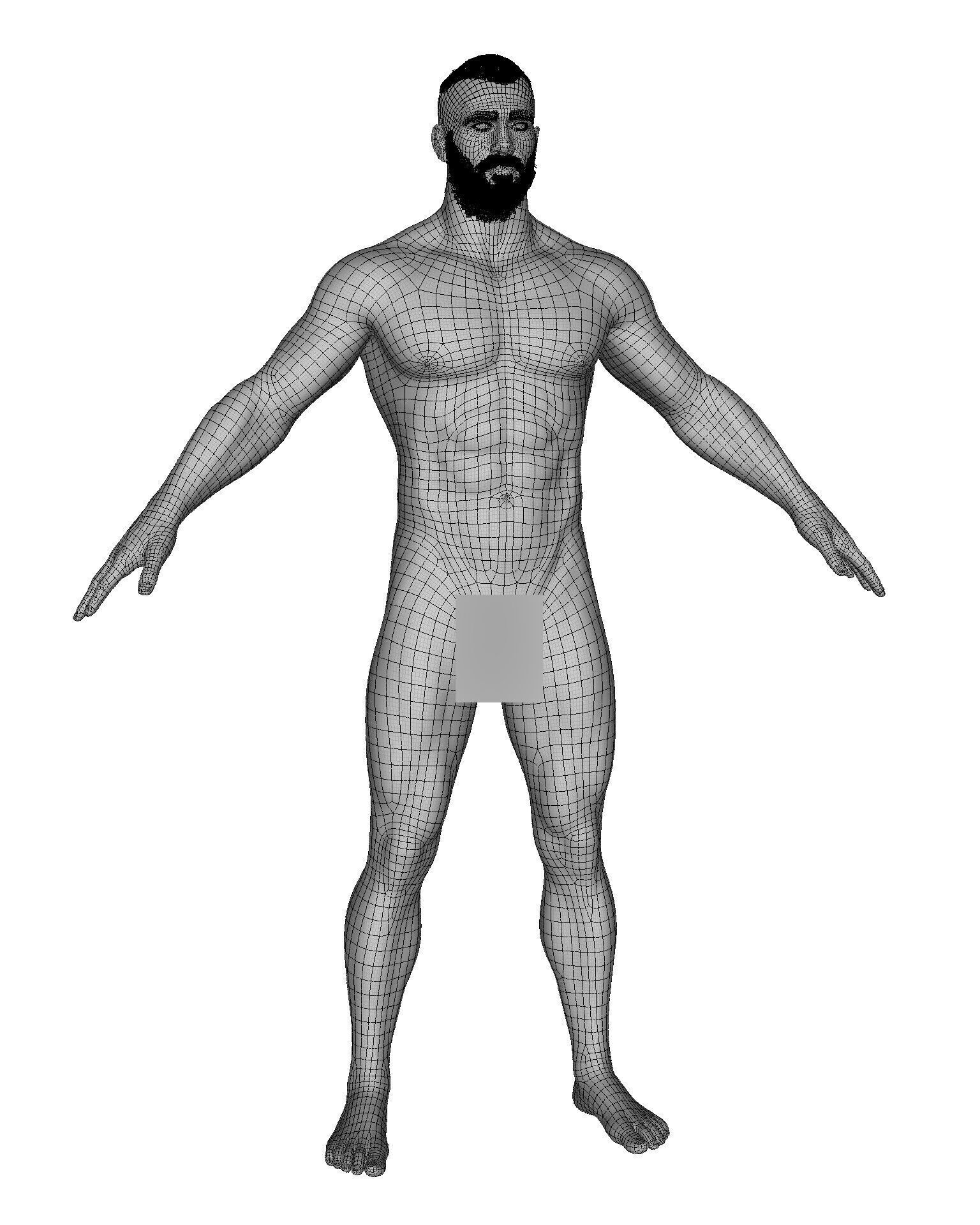 Advanced Realistic Base Game Character Rig Low-poly 3D model_21