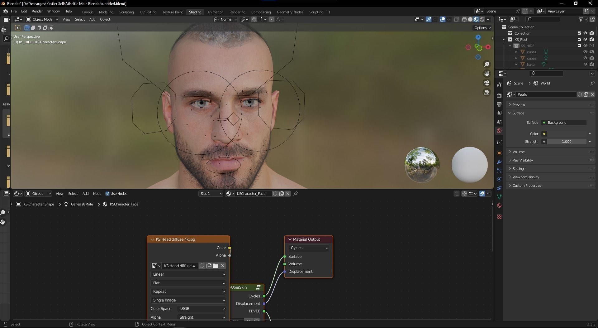 Advanced Realistic Base Game Character Rig Low-poly 3D model_15