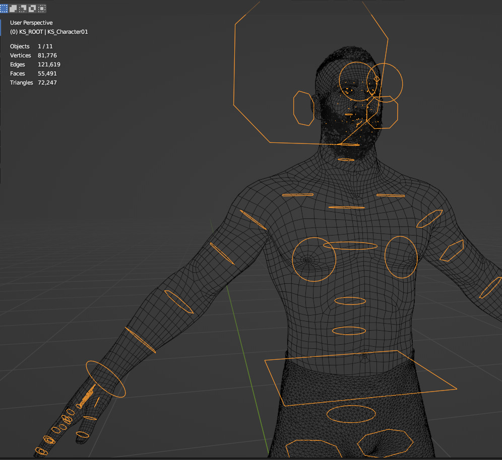 Advanced Realistic Base Game Character Rig Low-poly 3D model_16