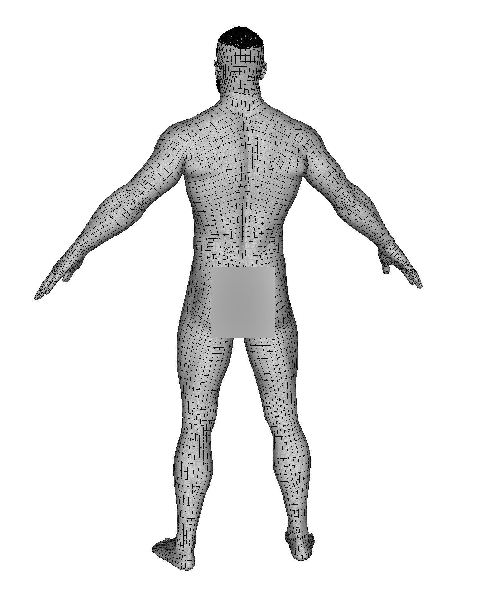 Advanced Realistic Base Game Character Rig Low-poly 3D model_23