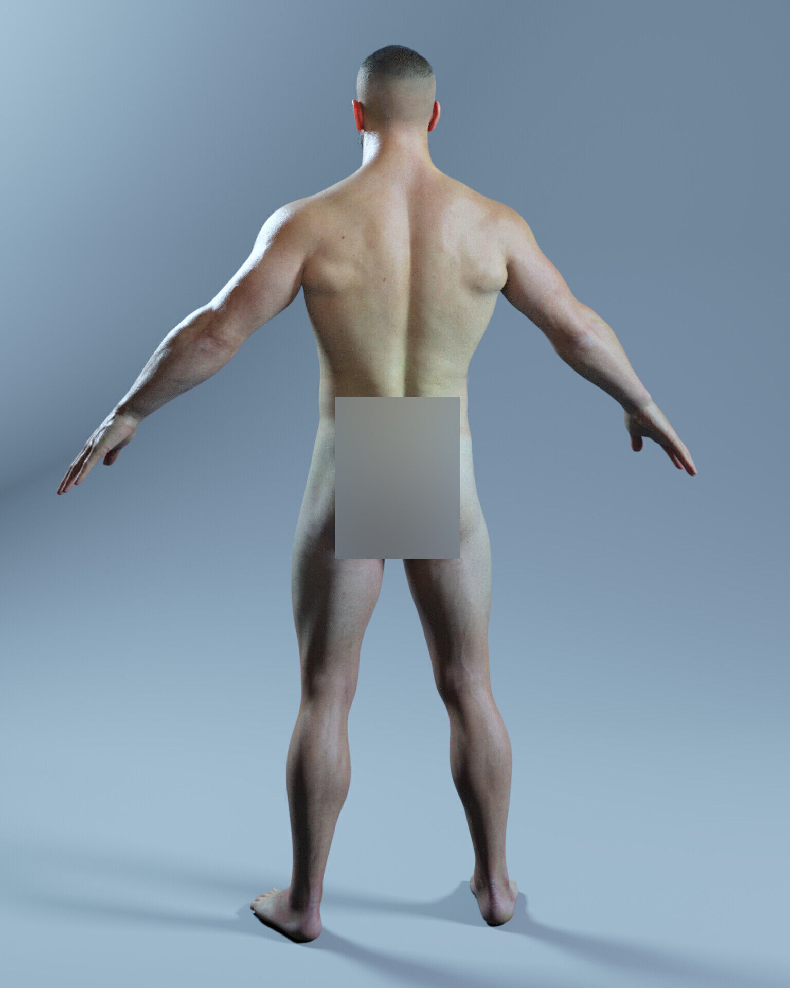 Advanced Realistic Base Game Character Rig Low-poly 3D model_22