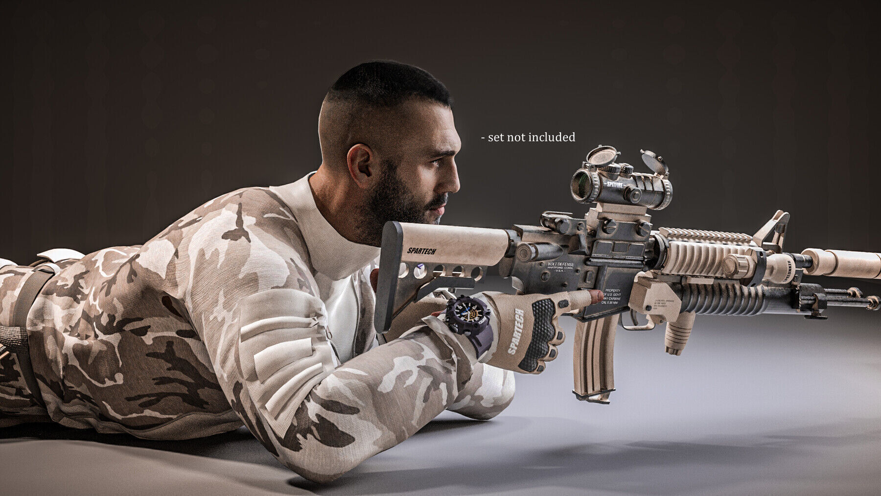 Advanced Realistic Base Game Character Rig Low-poly 3D model_11