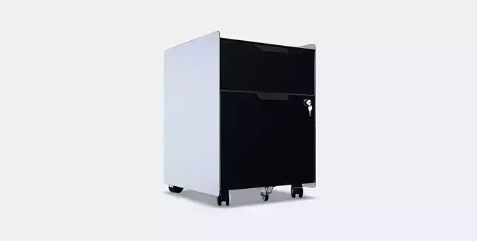 TROTTEN Drawer unit w 2 drawers on casters