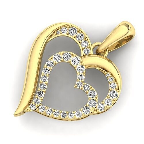 Heart Pendant stl file  3D print model
