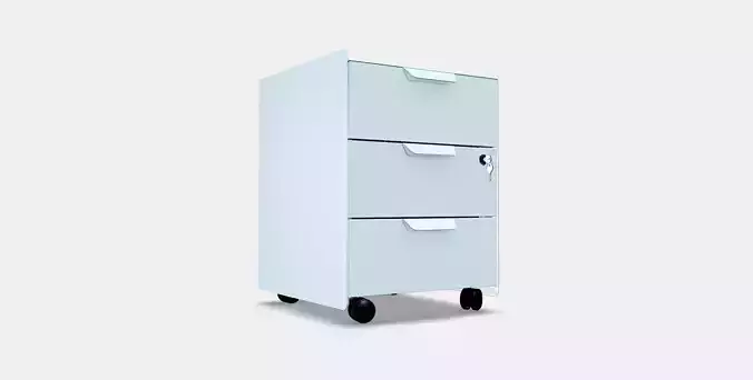 TROTTEN Drawer unit w 3 drawers on castors 1