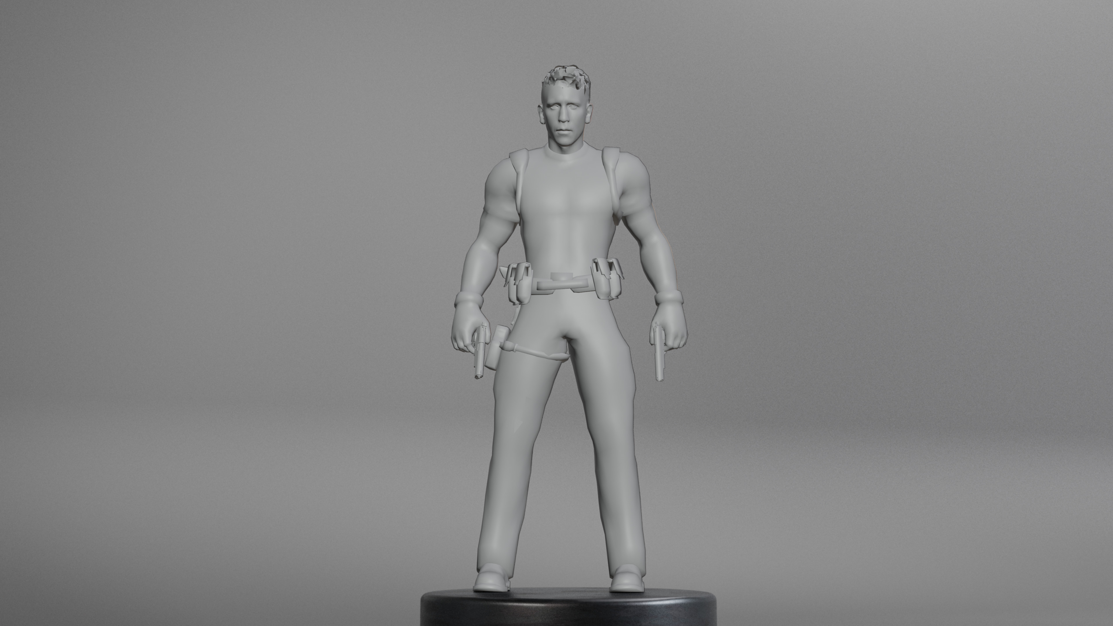 The Punisher Low-poly 3D model_18