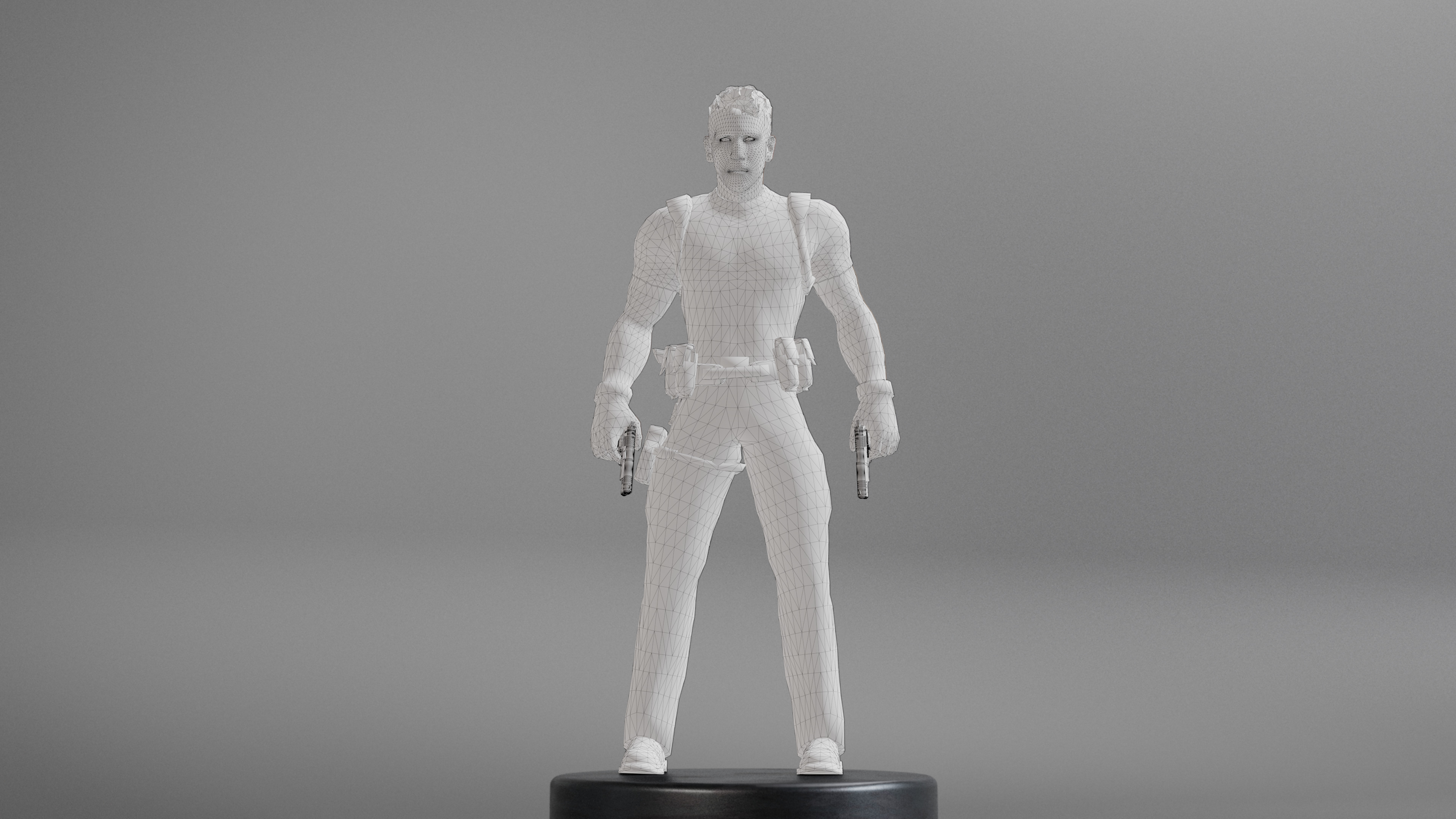 The Punisher Low-poly 3D model_19