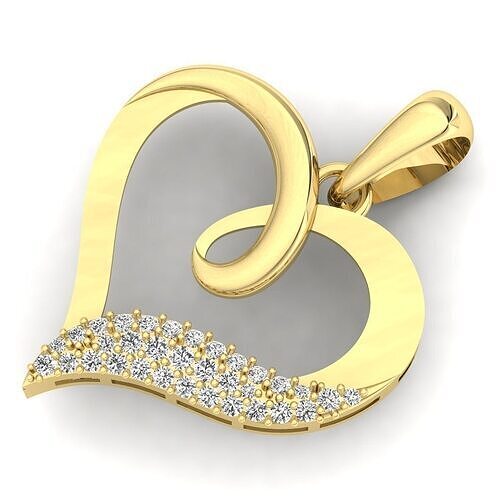 Heart Pendant stl file 3D print model
