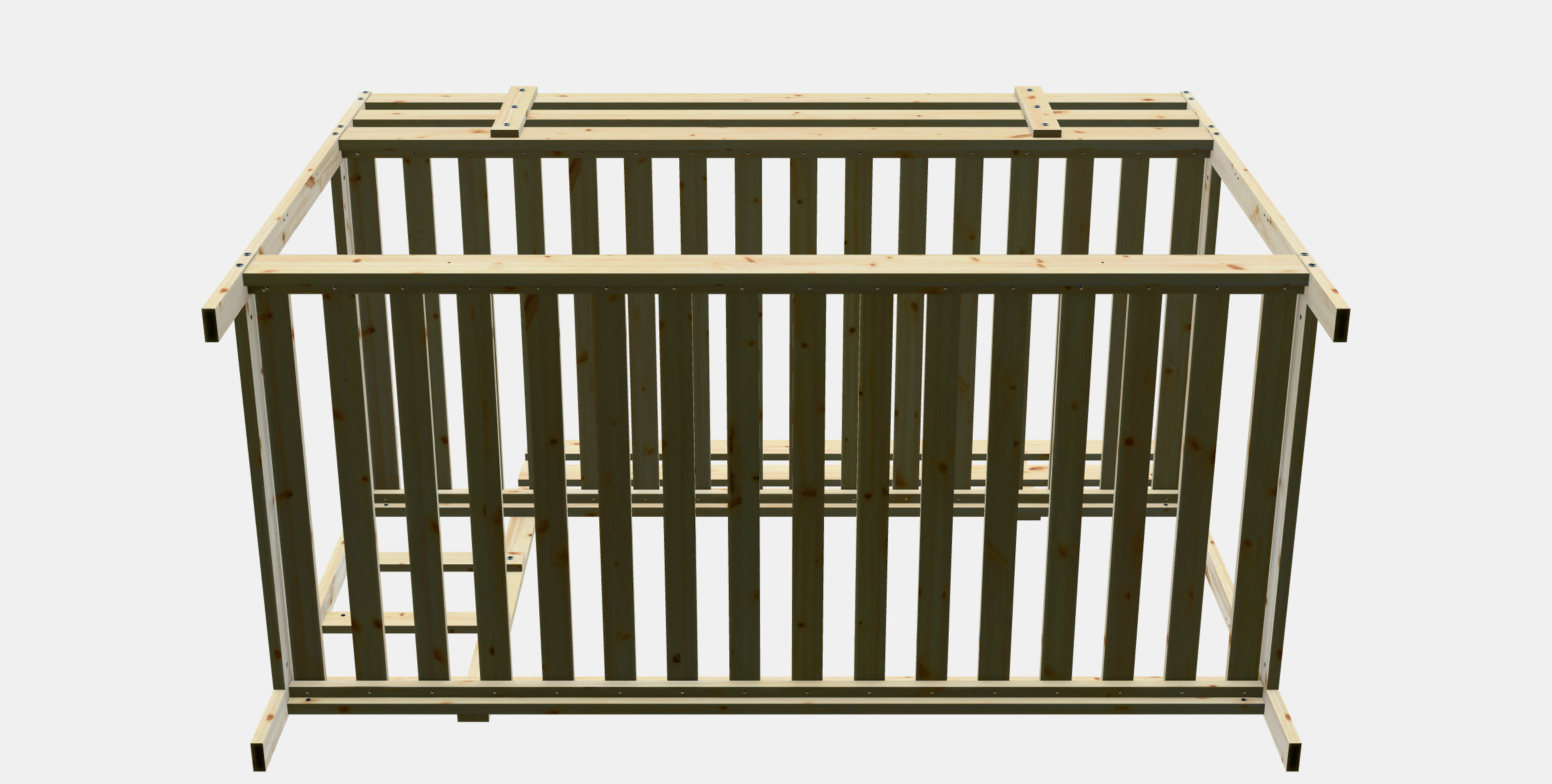 MYDAL Bunk bed frame 3D model_6