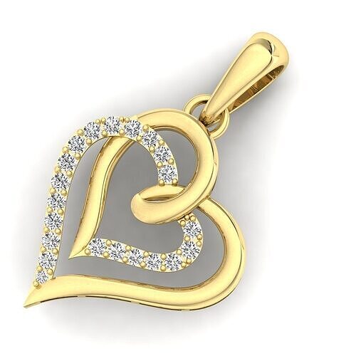 Heart Pendant stl file  3D print model