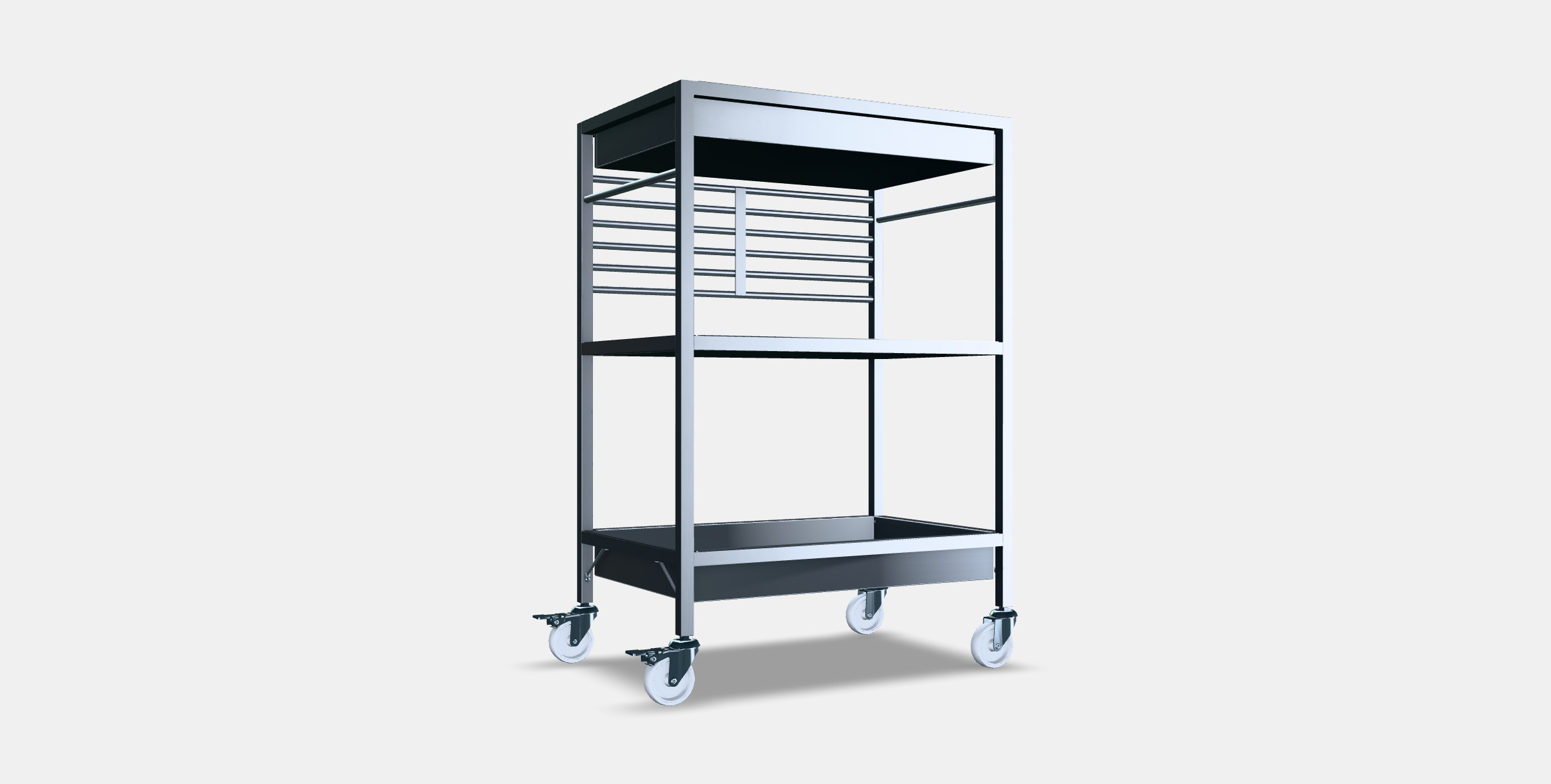 KUNGSFORS serving trolley 3D model_16