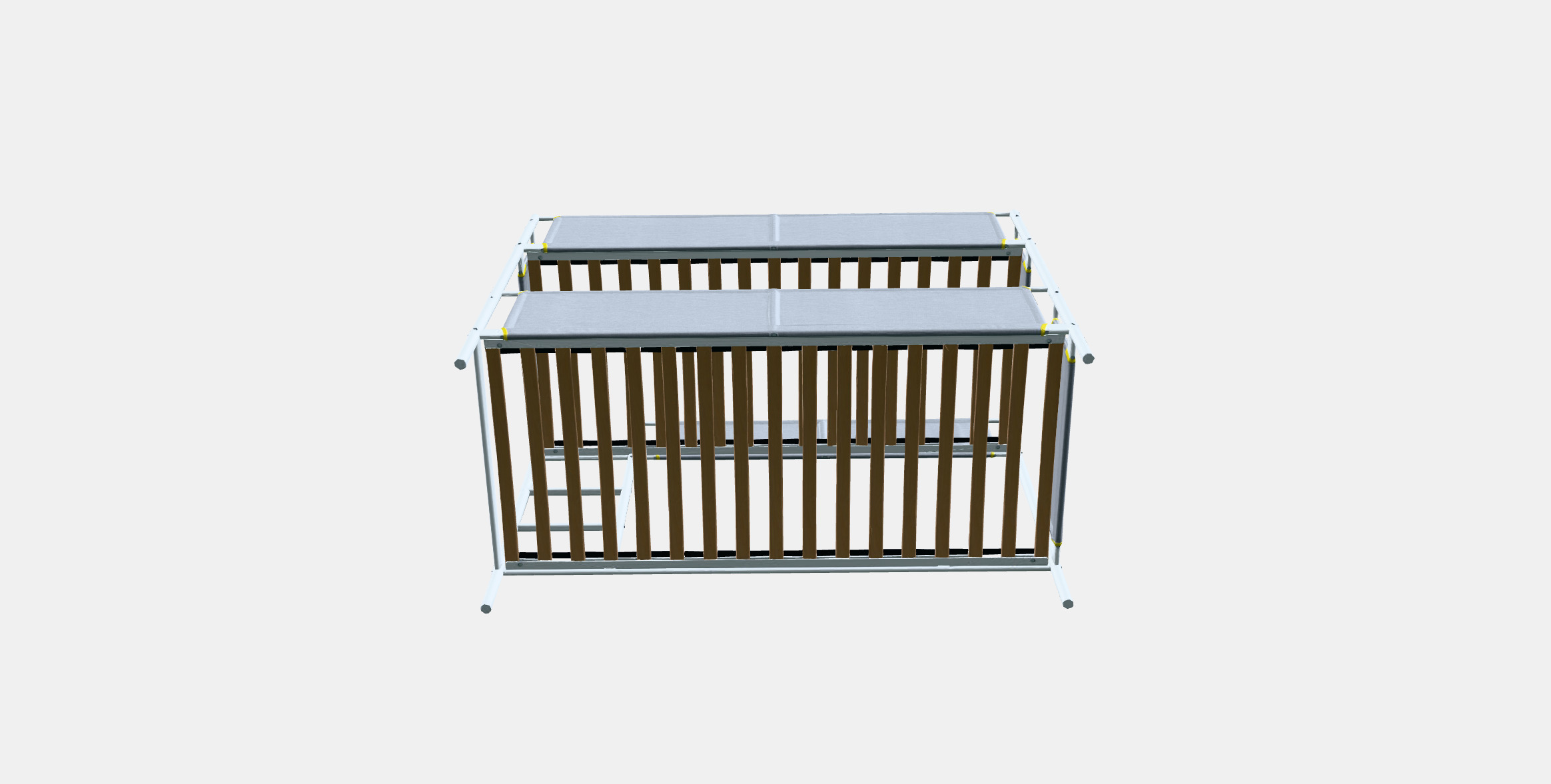 VITVAL Bunk bed frame Low-poly 3D model_5