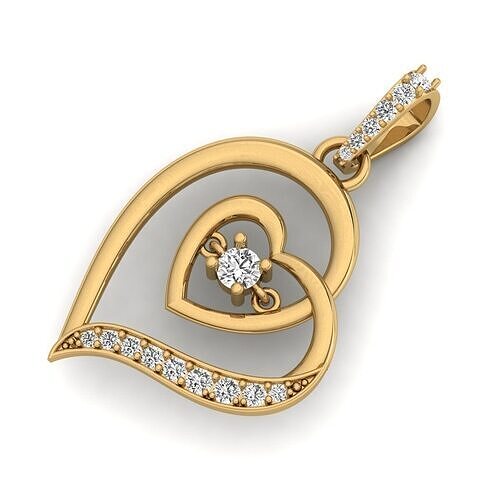Heart Pendant stl file 3D print model