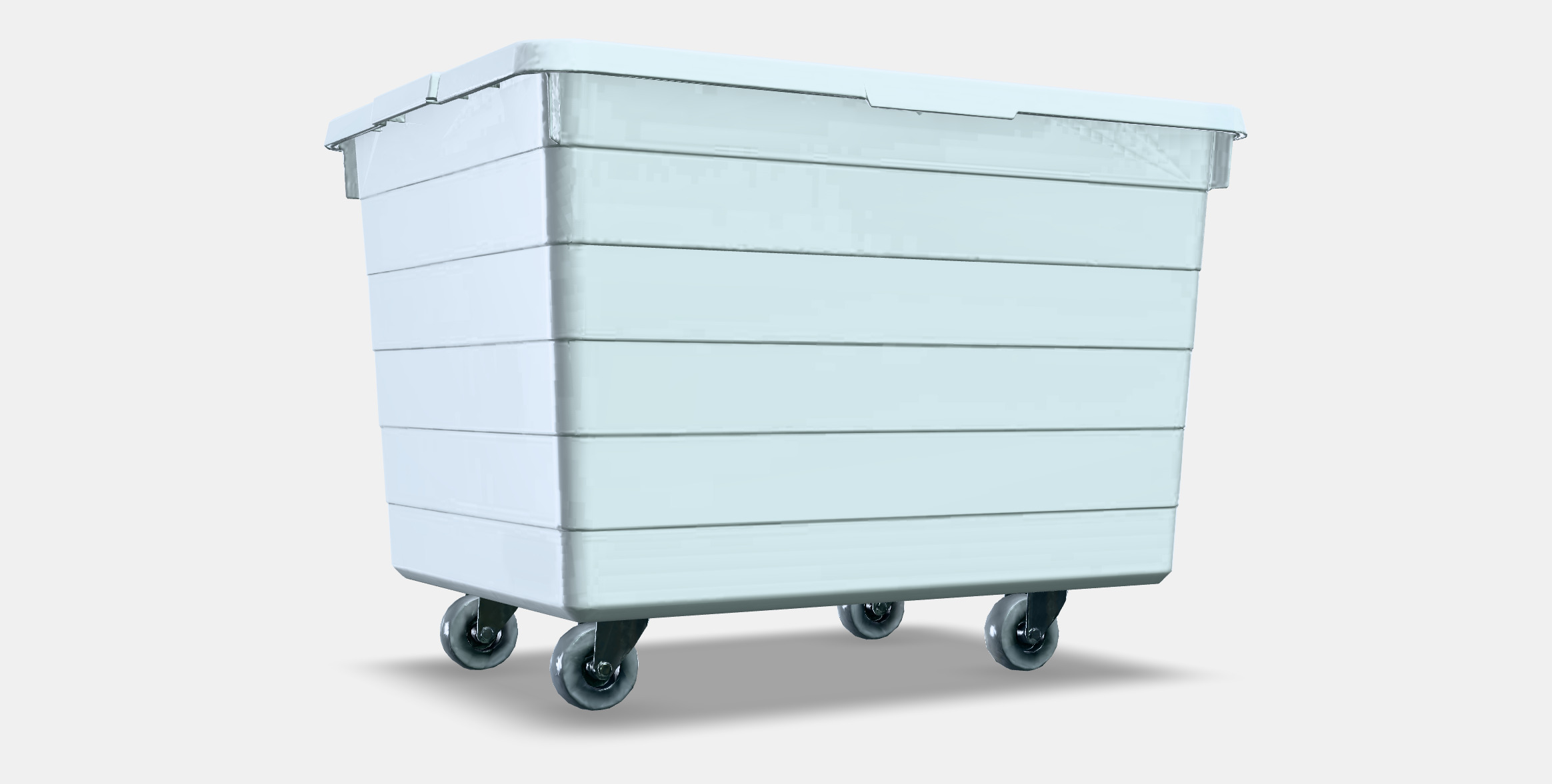 SOCKERBIT Box with castors and lid Low-poly 3D model_9