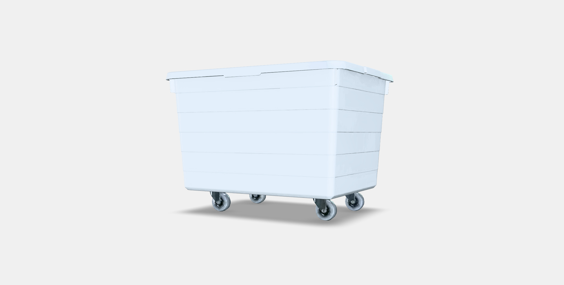 SOCKERBIT Box with castors and lid Low-poly 3D model_5