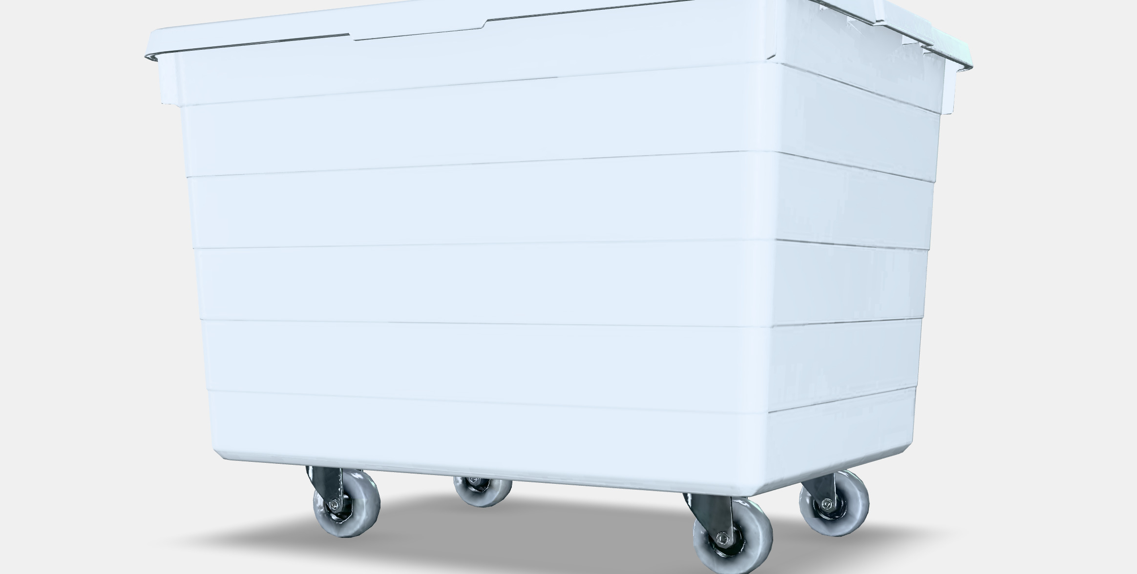 SOCKERBIT Box with castors and lid Low-poly 3D model_7