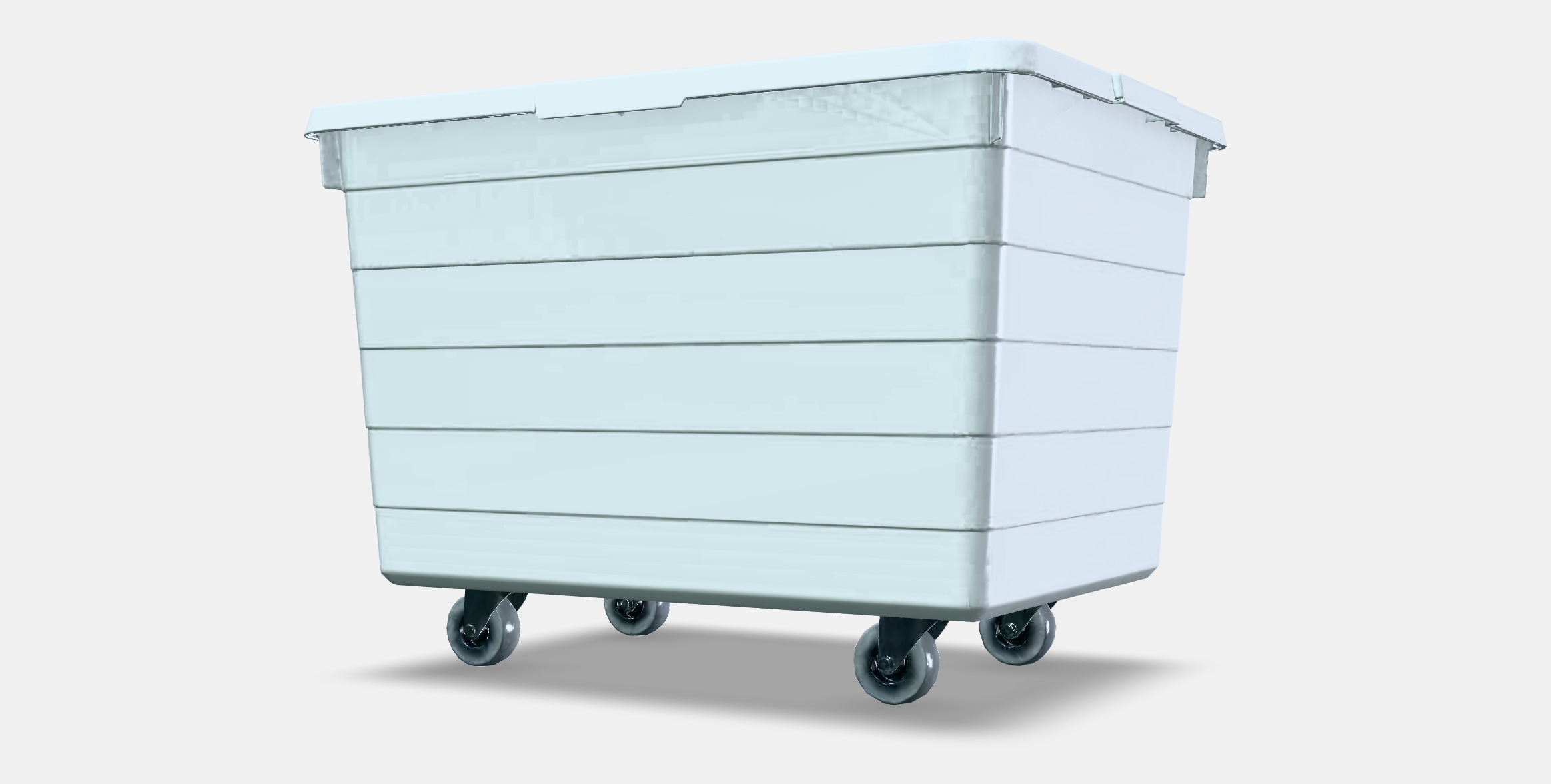 SOCKERBIT Box with castors and lid Low-poly 3D model_13