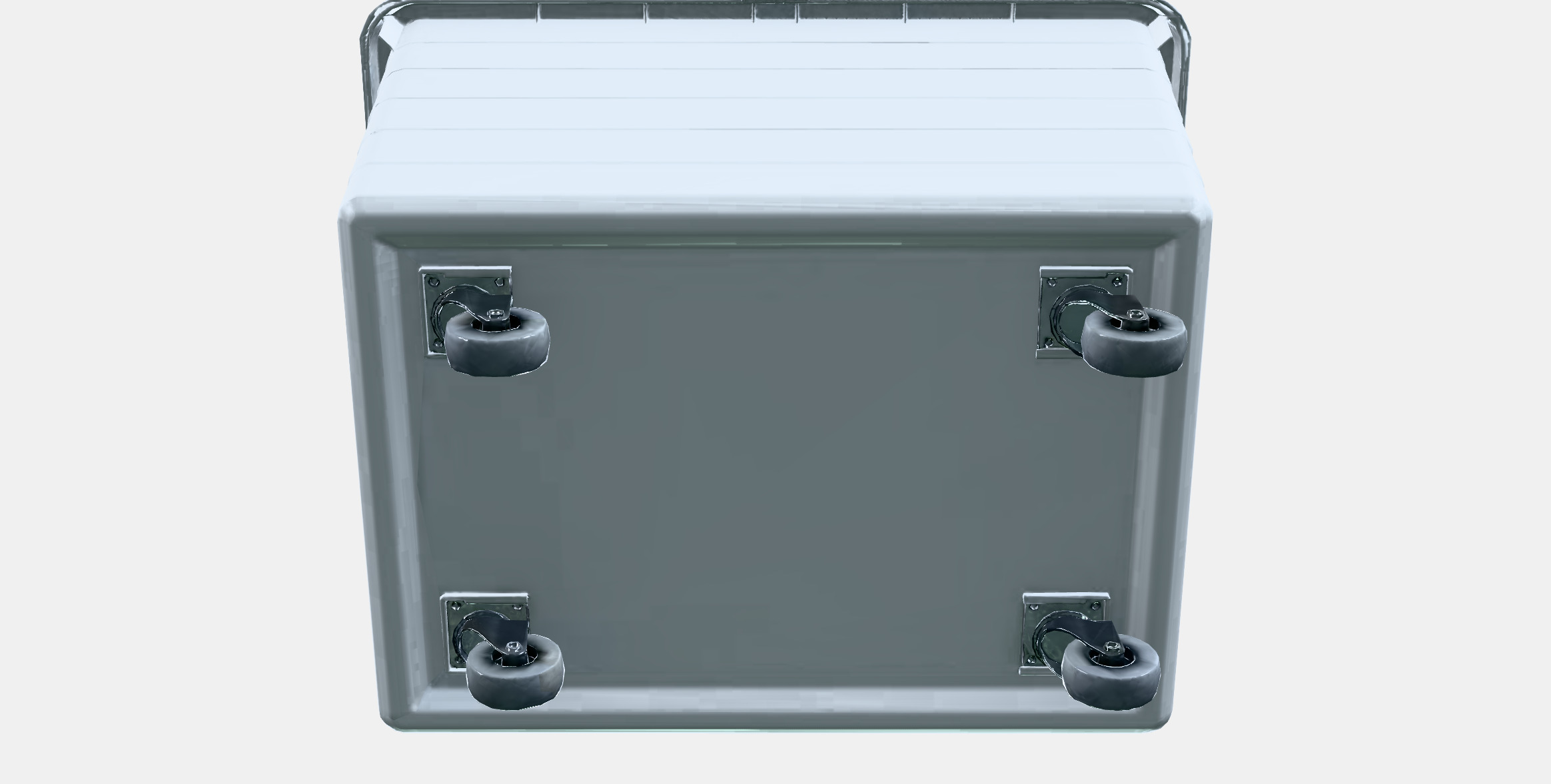 SOCKERBIT Box with castors and lid Low-poly 3D model_8