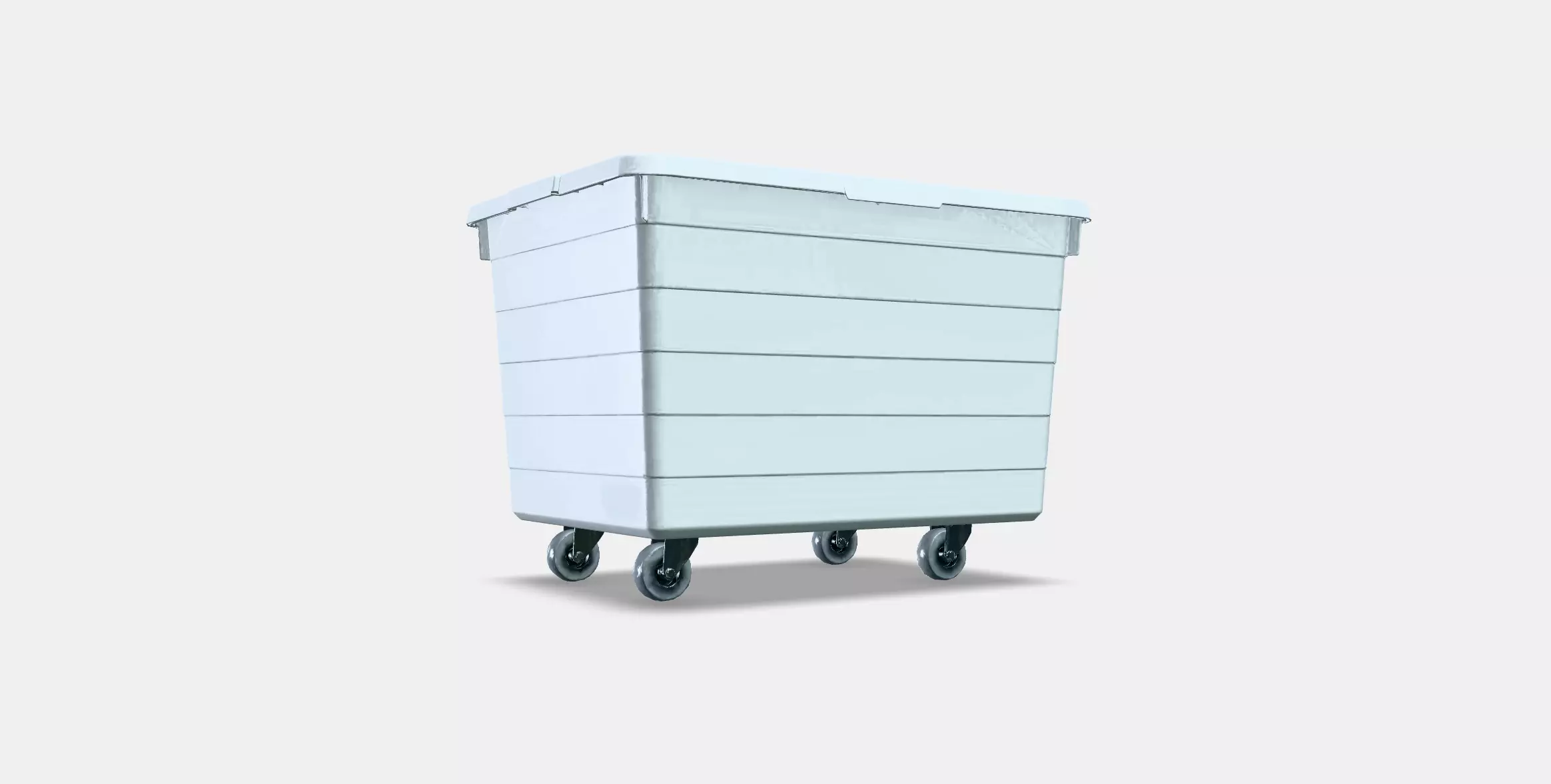 SOCKERBIT Box with castors and lid Low-poly 3D model_0