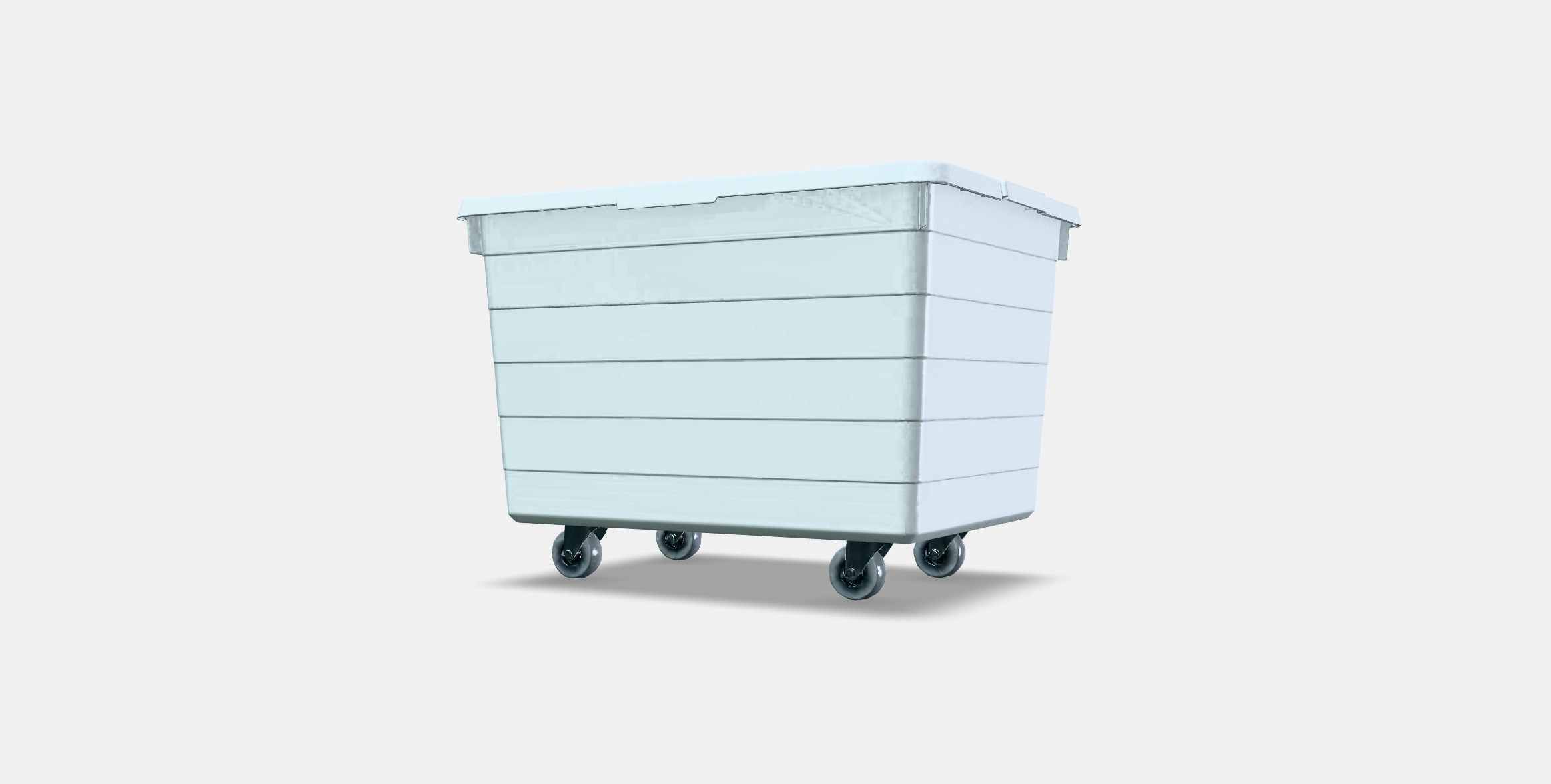 SOCKERBIT Box with castors and lid Low-poly 3D model_12