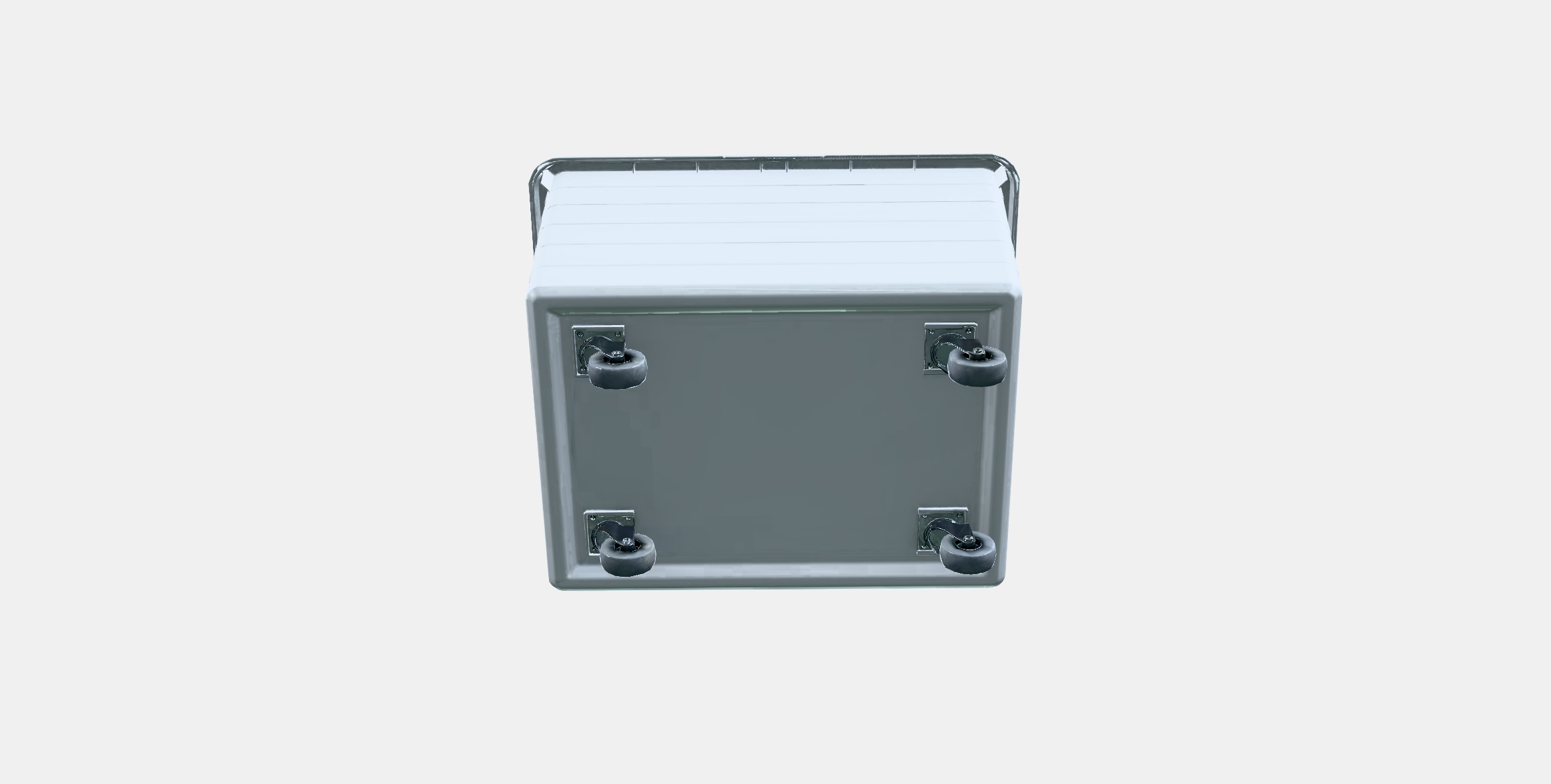 SOCKERBIT Box with castors and lid Low-poly 3D model_6