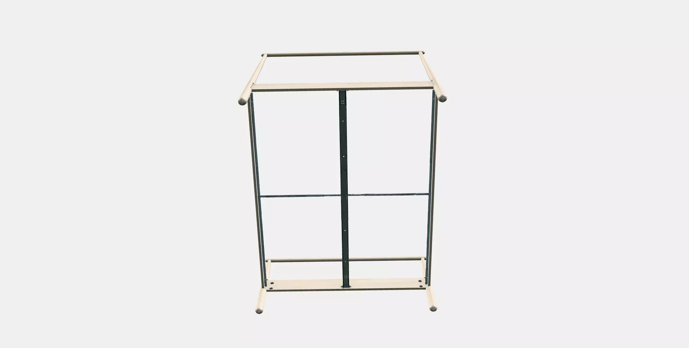 MALM Bed frame high Low-poly 3D model_0