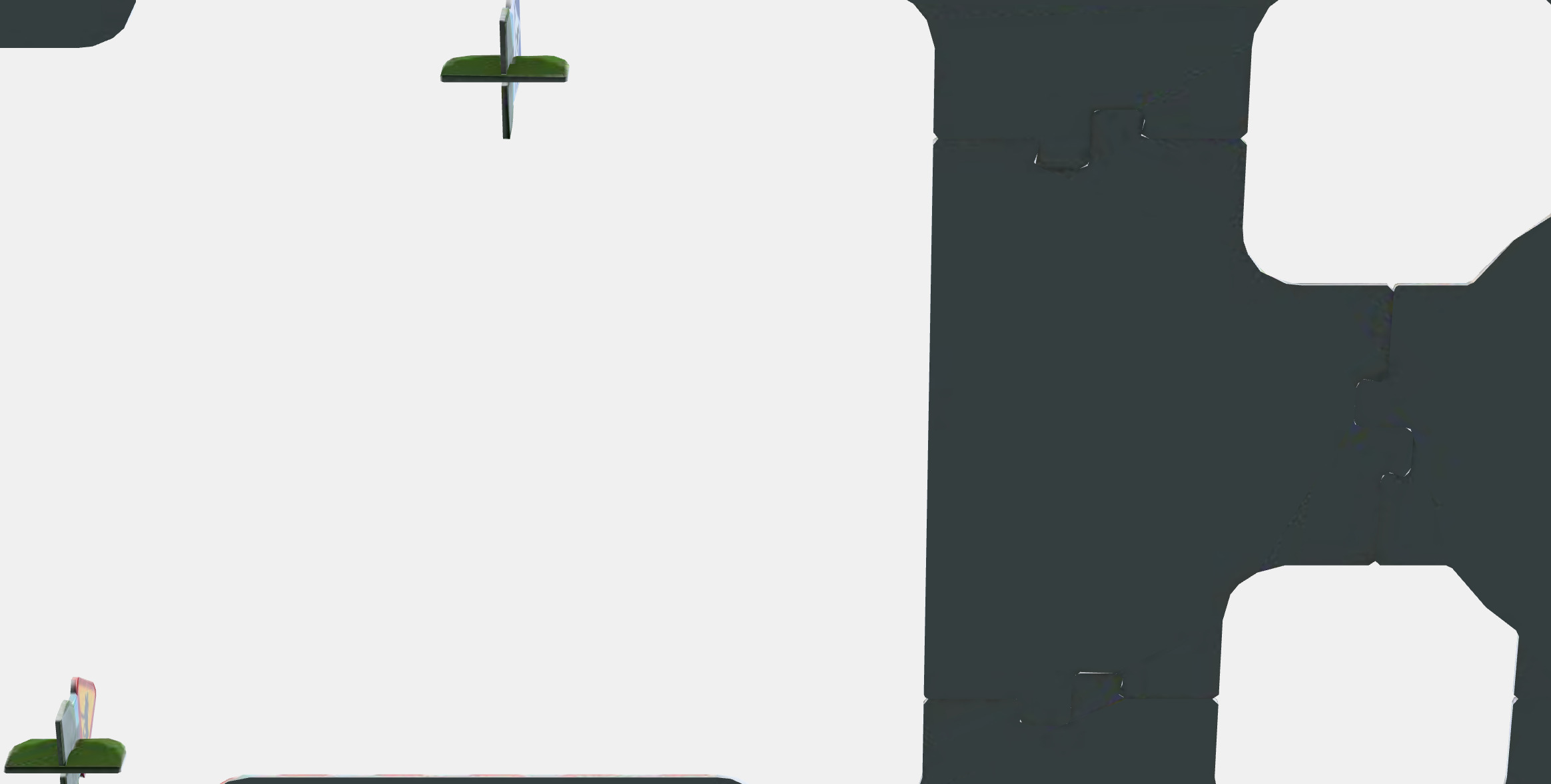 MALM Bed frame high Low-poly 3D model_8