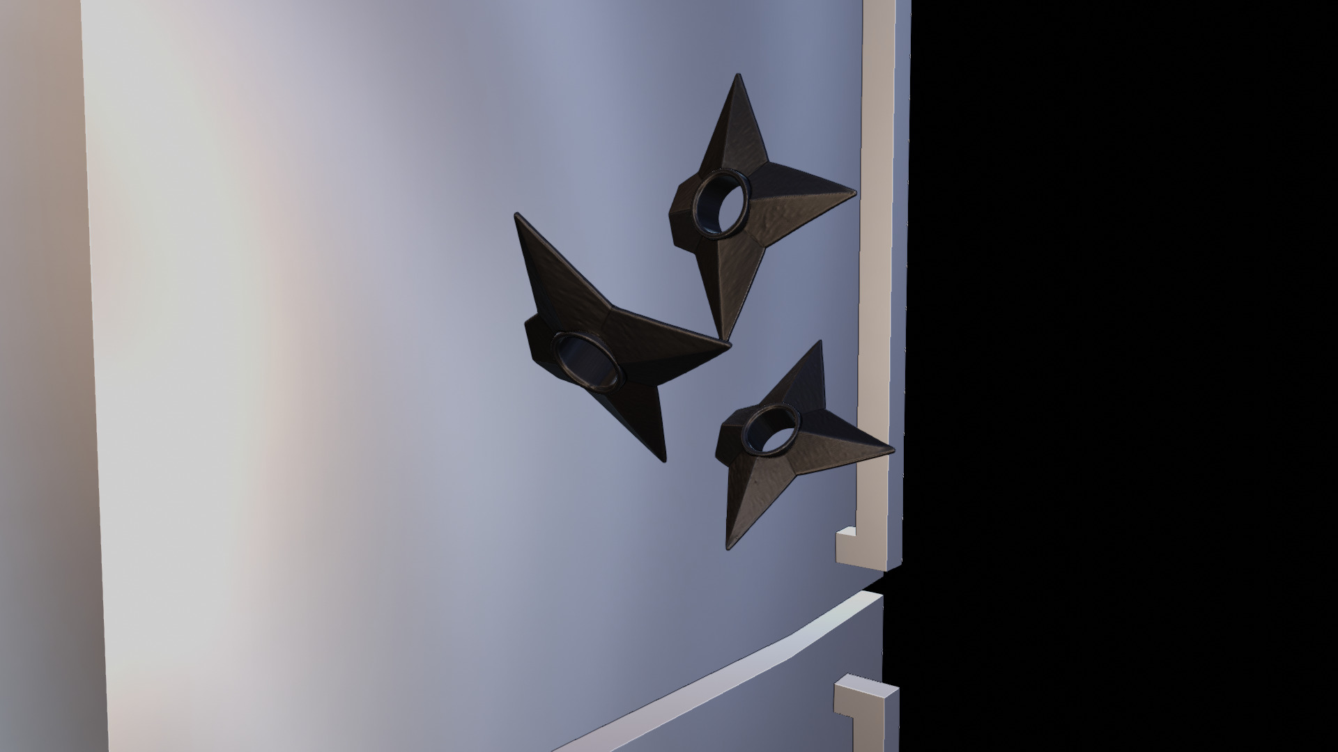 Shuriken fridge magnet 3D print model_9