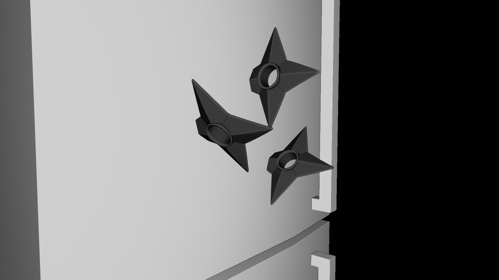 Shuriken fridge magnet 3D print model_8