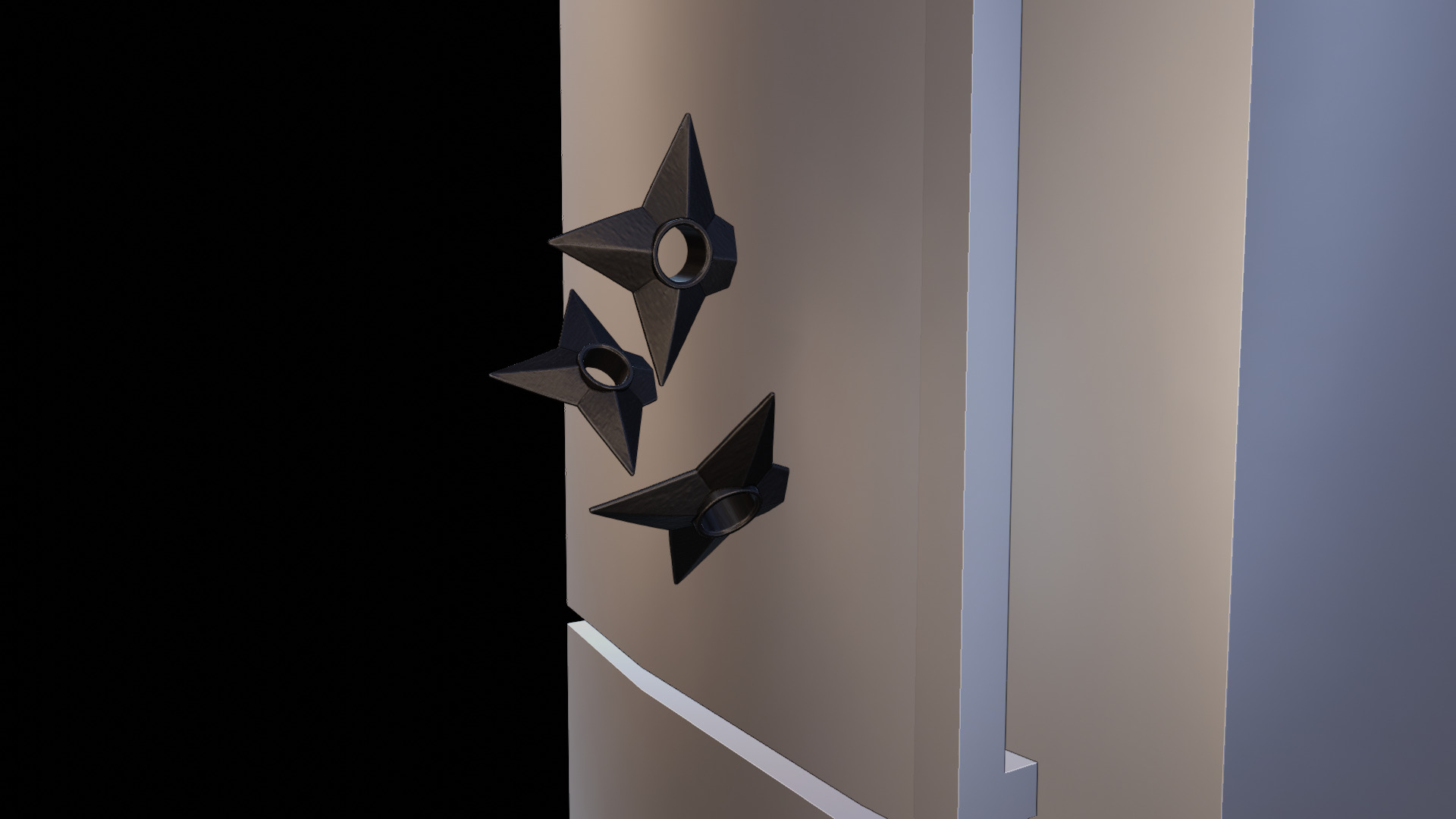 Shuriken fridge magnet 3D print model_4