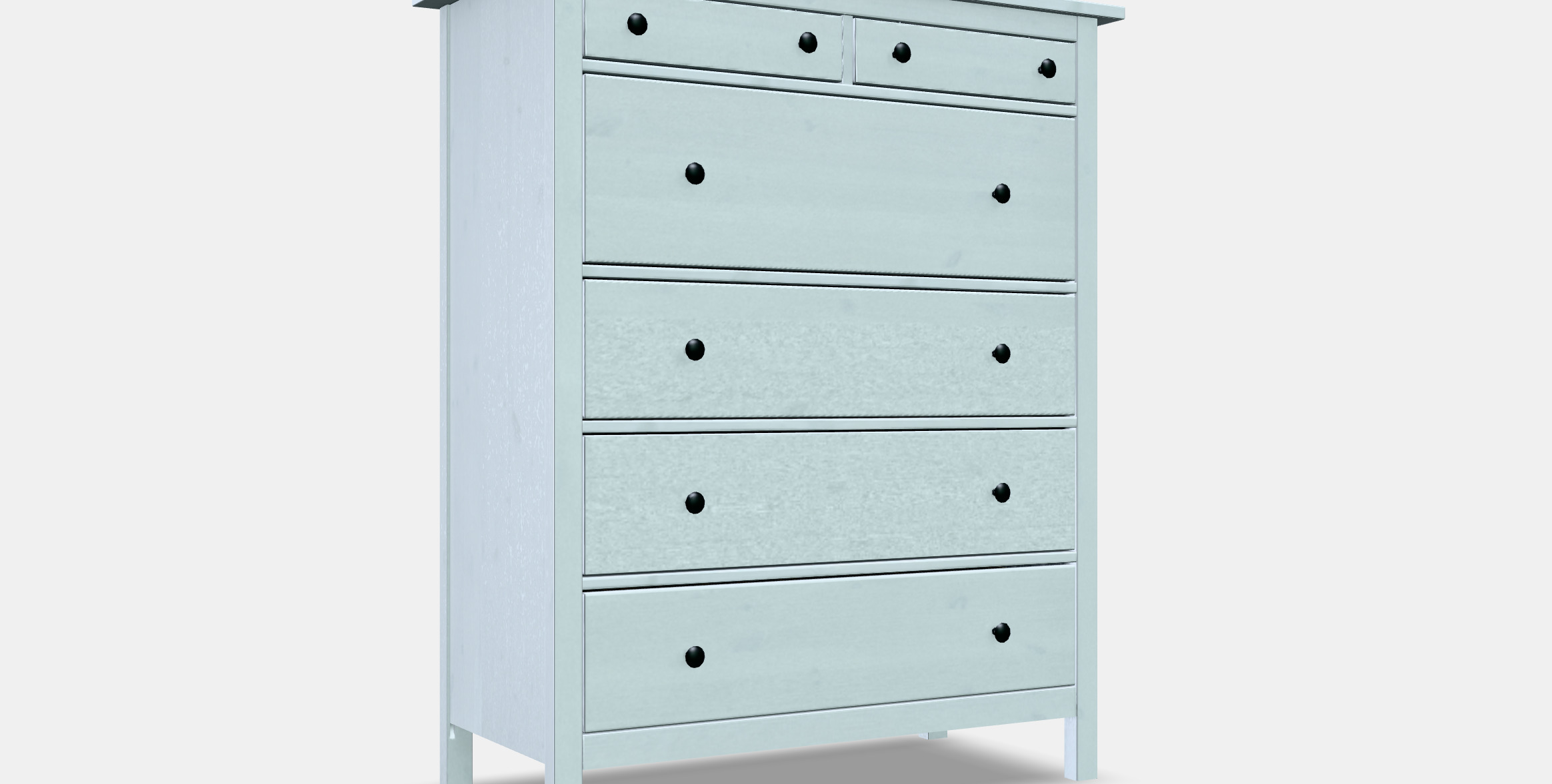 HEMNES chest of drawers with 6 drawers Low-poly 3D model_10
