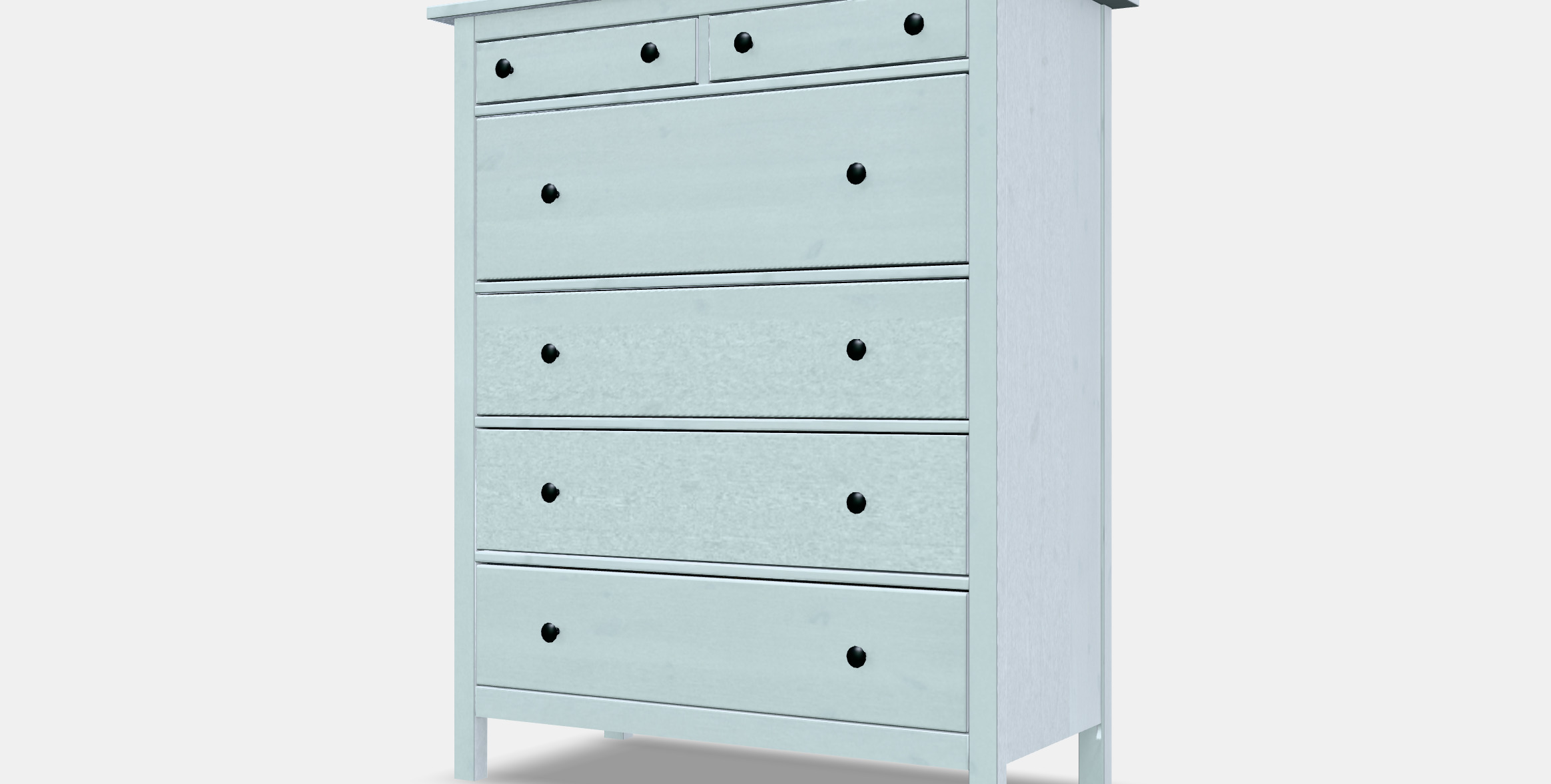 HEMNES chest of drawers with 6 drawers Low-poly 3D model_13