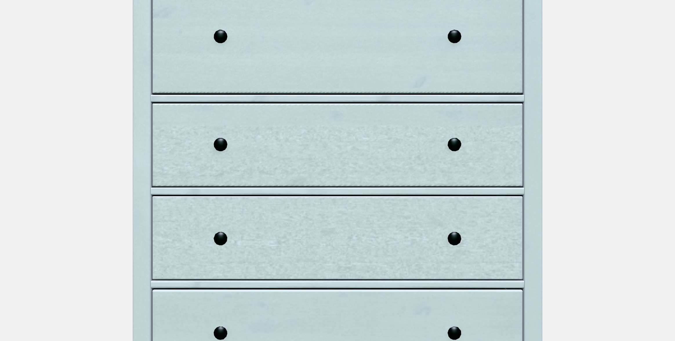 HEMNES chest of drawers with 6 drawers Low-poly 3D model_11