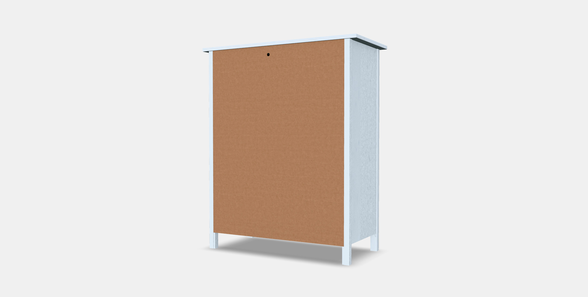 HEMNES chest of drawers with 6 drawers Low-poly 3D model_7