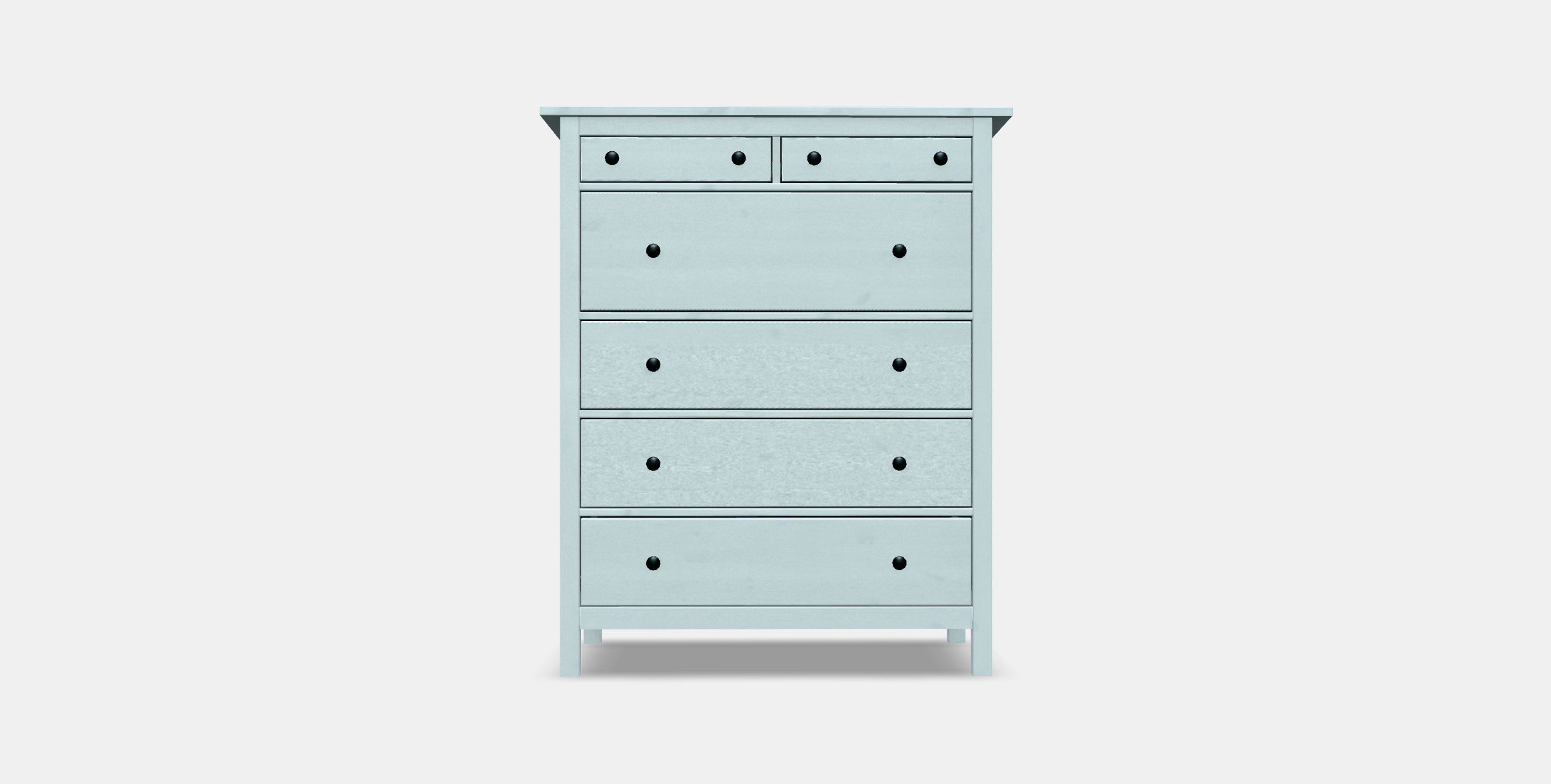 HEMNES chest of drawers with 6 drawers Low-poly 3D model_12