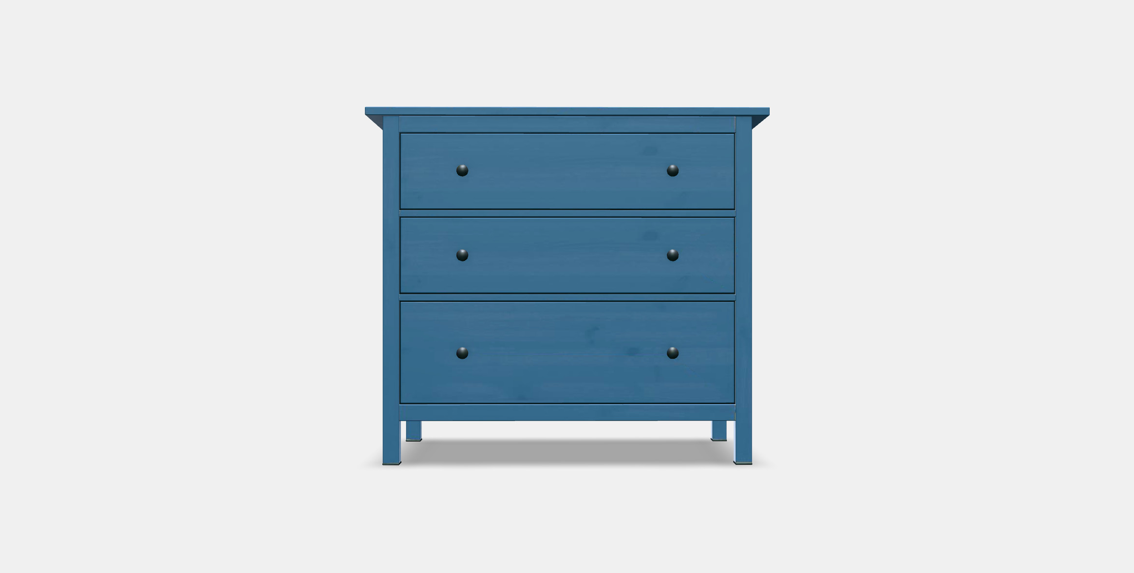 HEMNES chest of drawers with 3 drawers 3D model_6