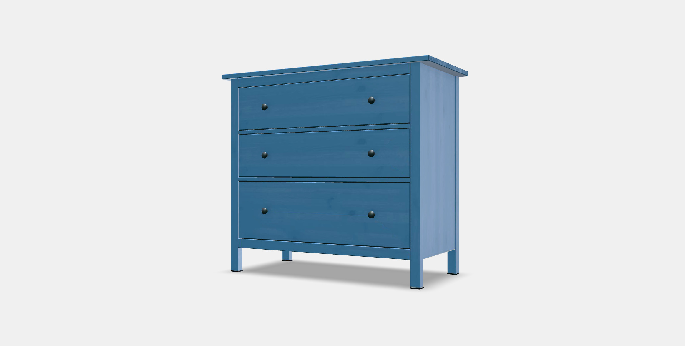 HEMNES chest of drawers with 3 drawers 3D model_10