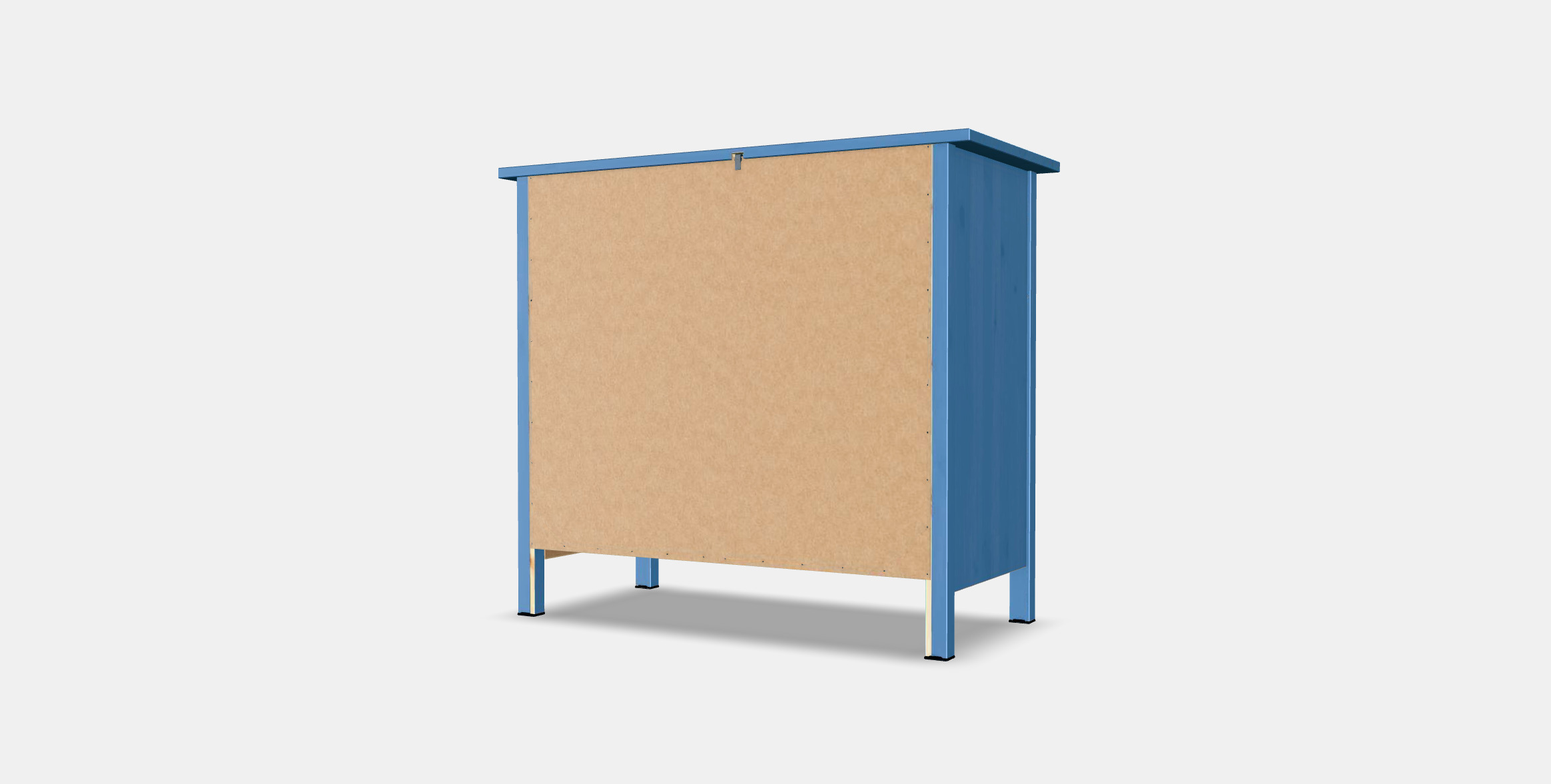 HEMNES chest of drawers with 3 drawers 3D model_4