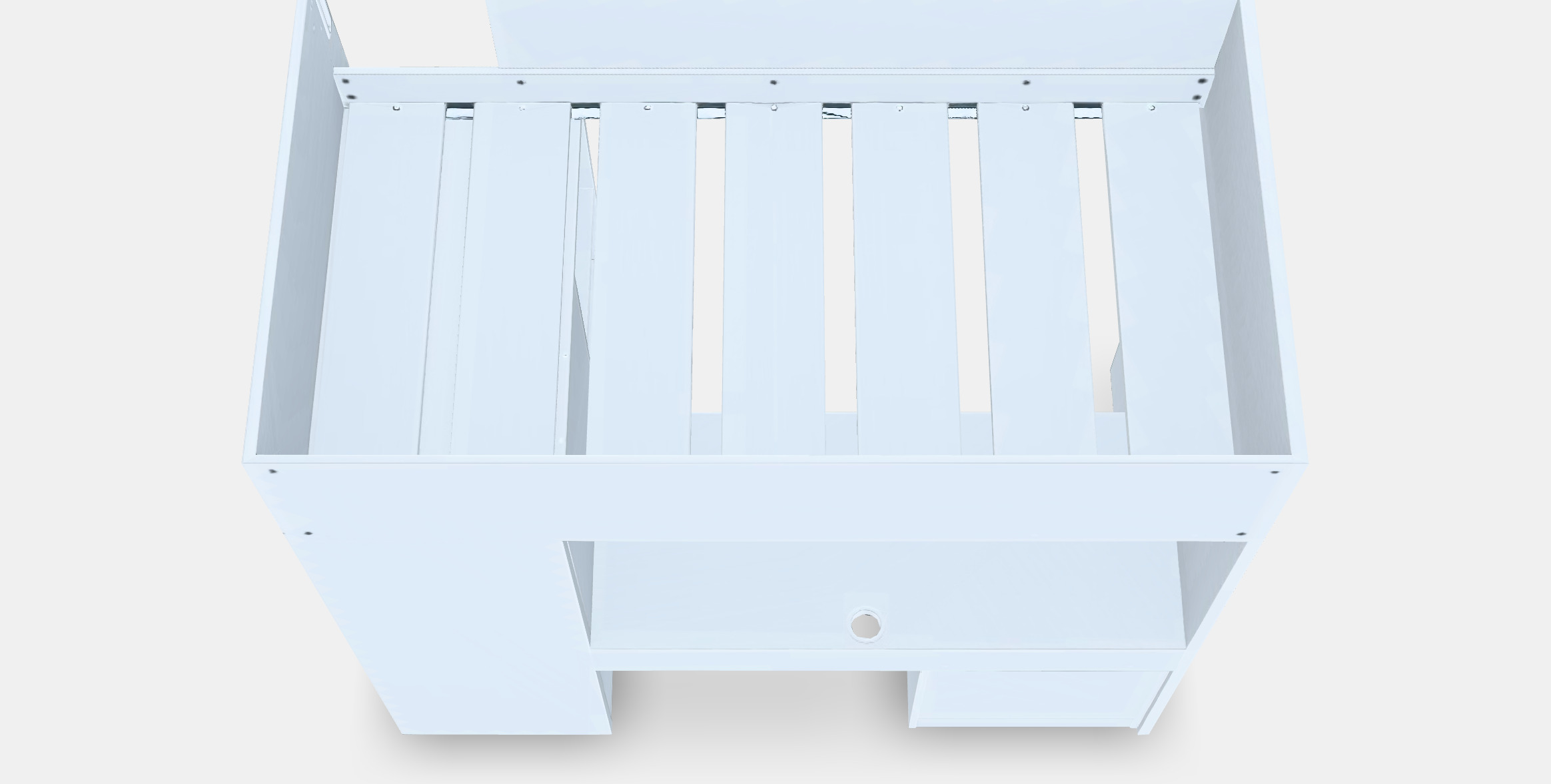 SMASTAD bunk bed - workstation - storage Low-poly 3D model_4