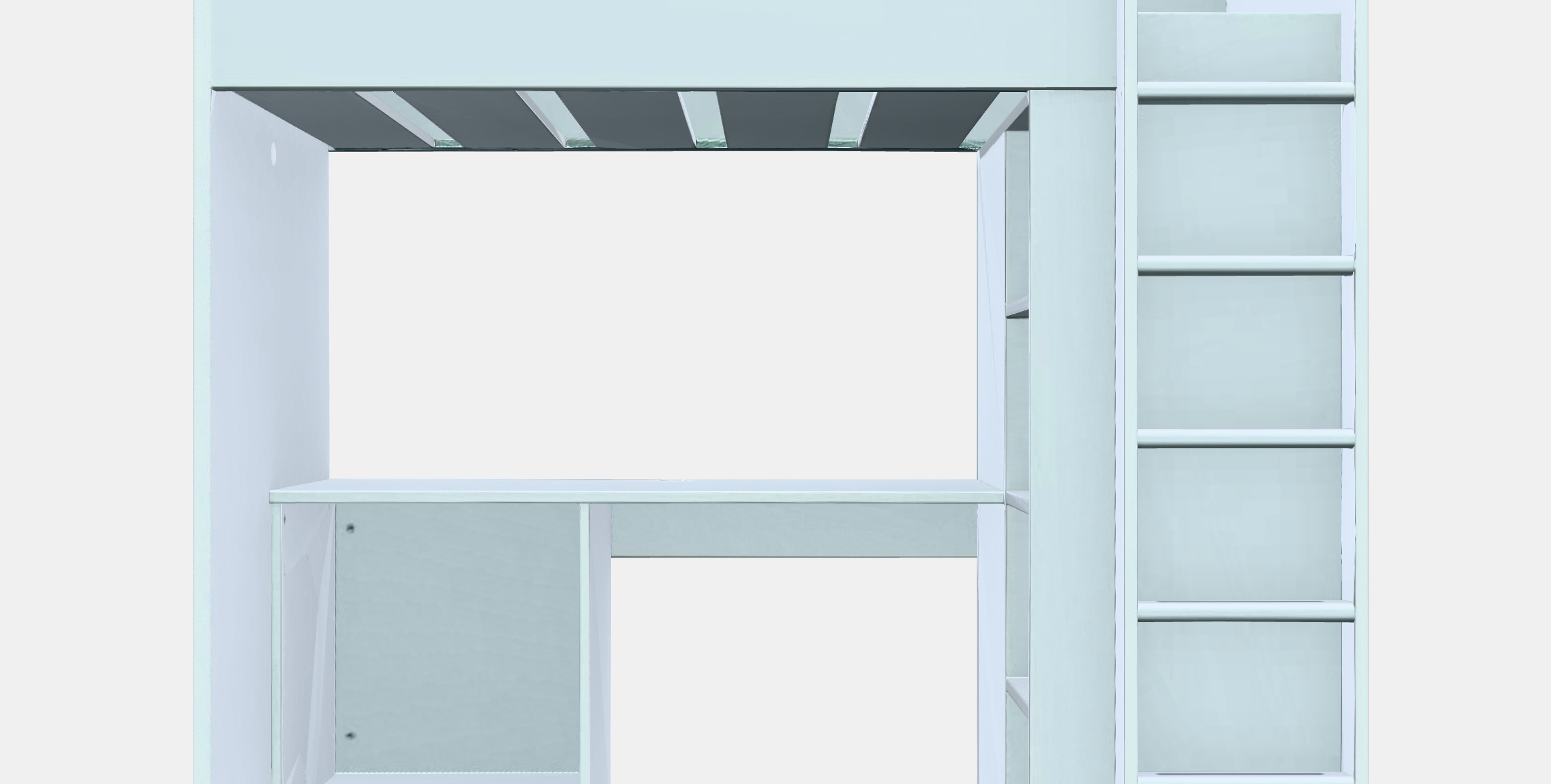 SMASTAD bunk bed - workstation - storage Low-poly 3D model_11