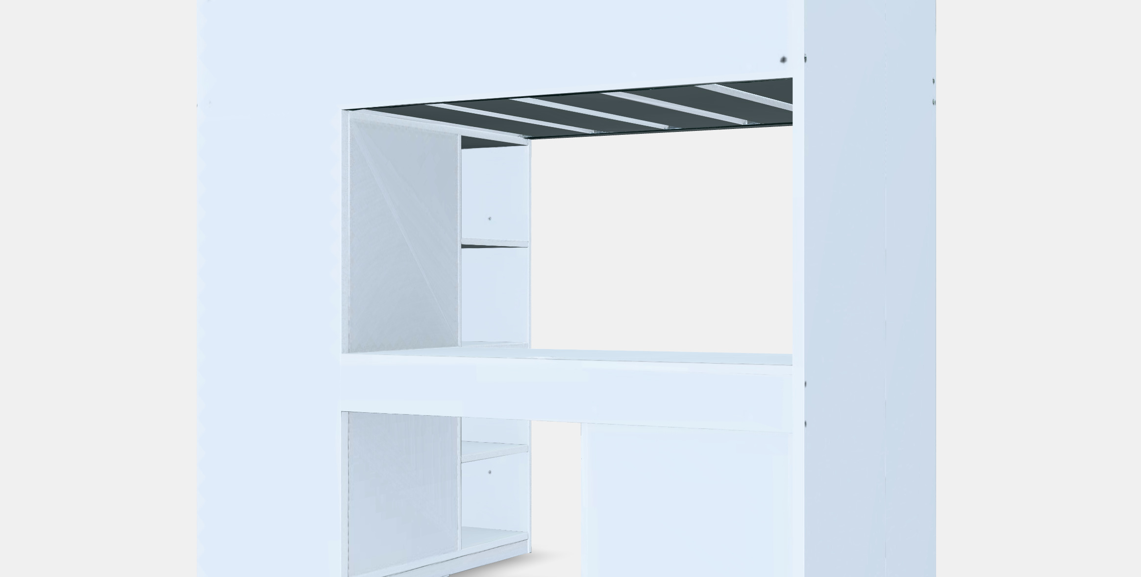 SMASTAD bunk bed - workstation - storage Low-poly 3D model_7