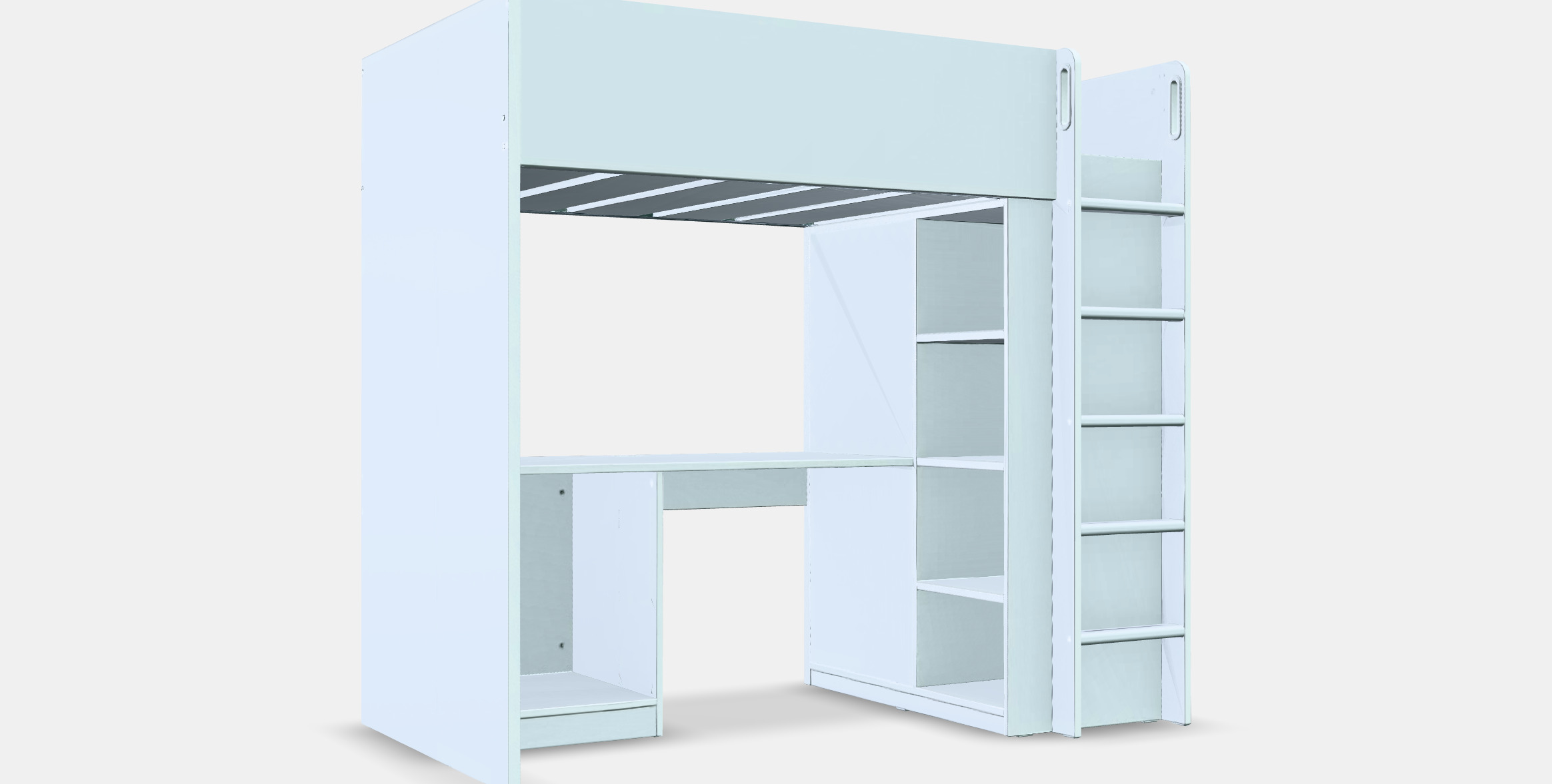 SMASTAD bunk bed - workstation - storage Low-poly 3D model_8