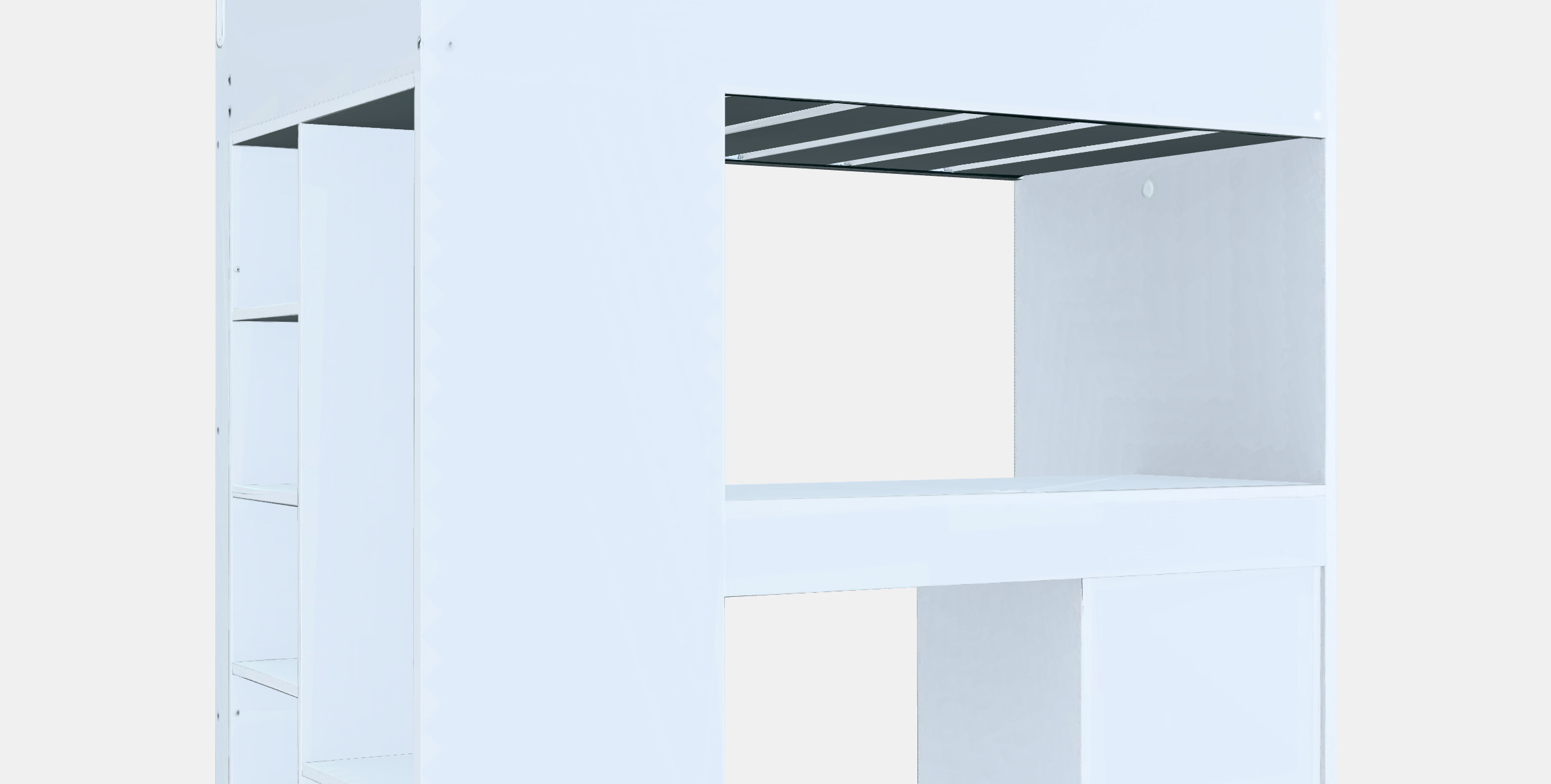 SMASTAD bunk bed - workstation - storage Low-poly 3D model_2